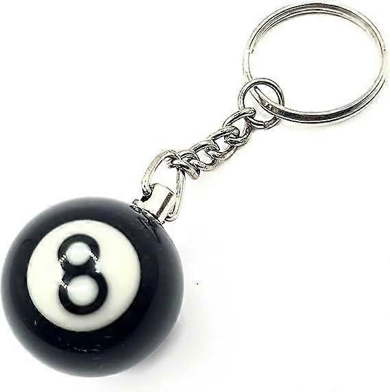 8 Ball Keyring Black Pool Ball M Metal Accessories, black