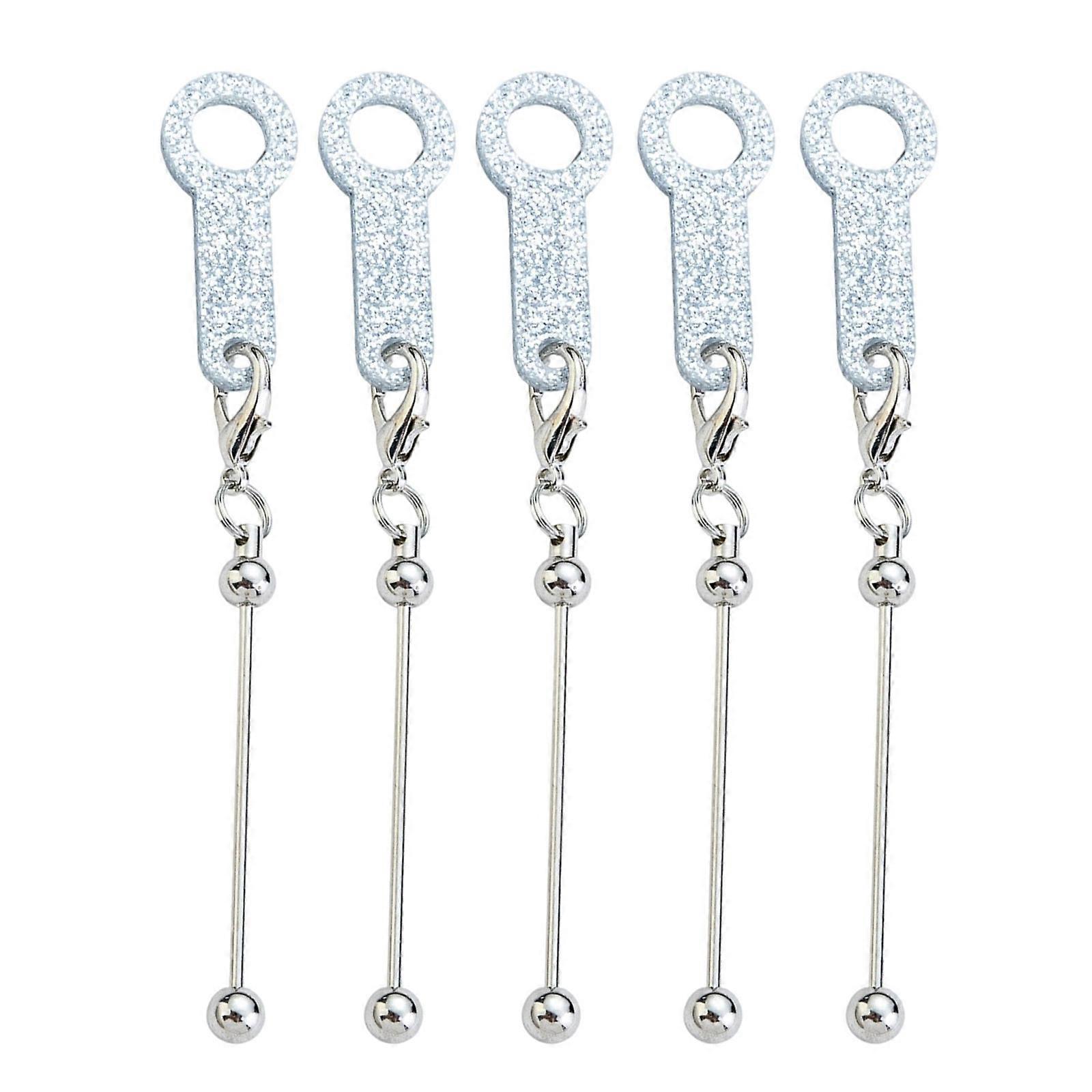 Boncuk Saman Charm İçecek Akrilik Saman Charm Boş DIY Boncuk Saman Adaptörü Kolye Çok Renkli