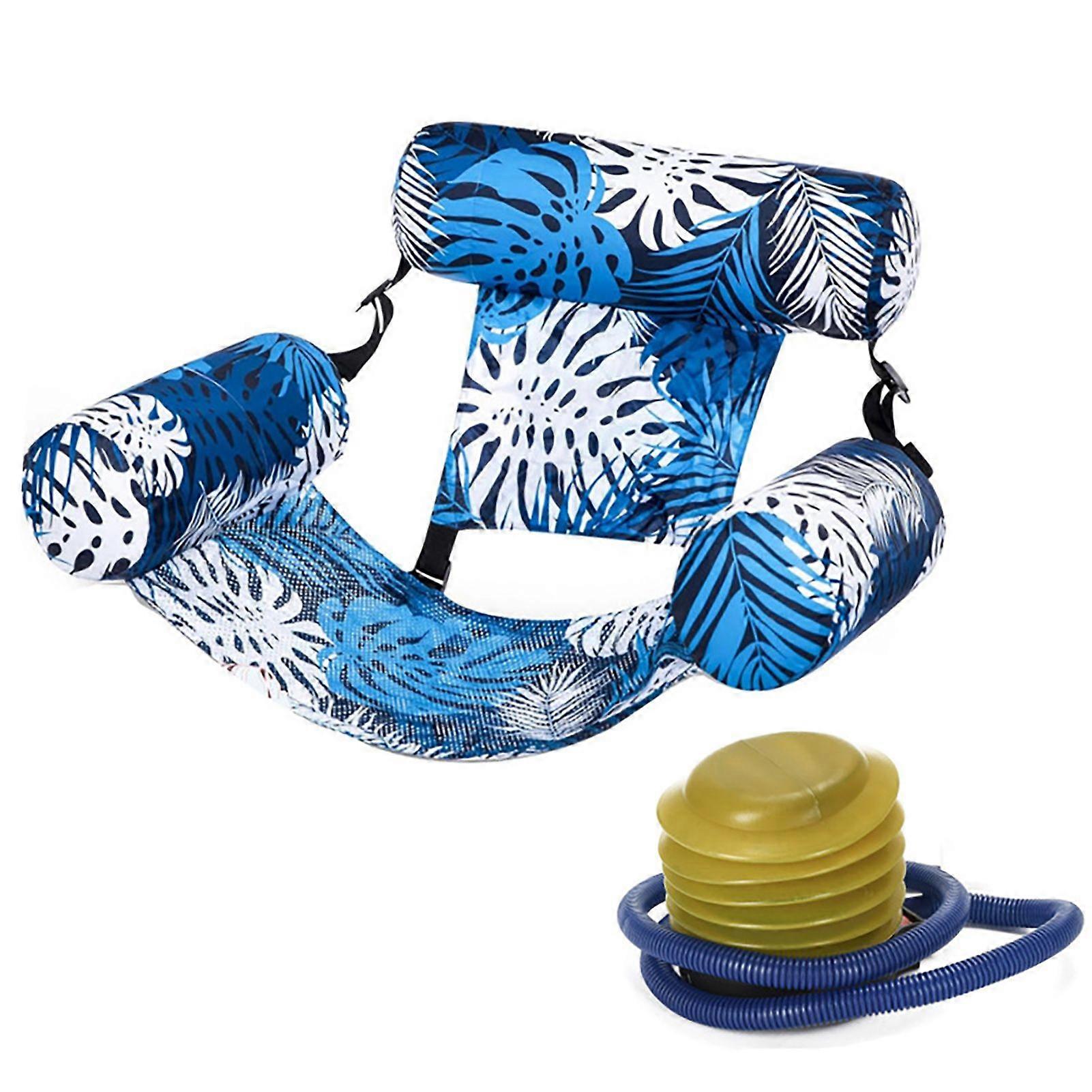 Inflatable Pool Lounge Chairs for Adults, Comfortable Water Hammock Pool Float for Lake, Beach, and Pool Parties, Ergonomic PVC Floating Lounge