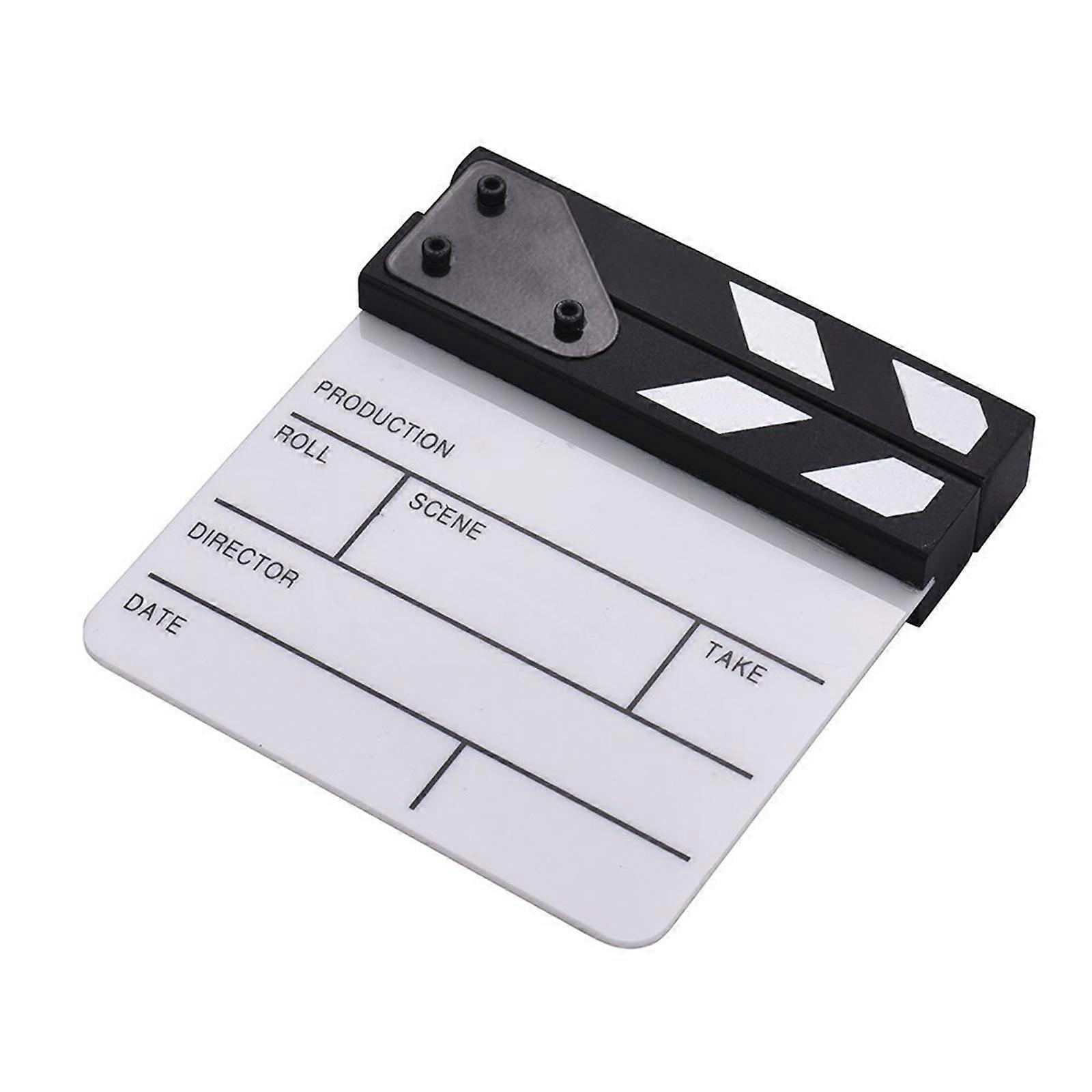 Acrylic Clapperboard Mini Clapper Board for Directors Assistants and Students 15x16.50CM Dryed Erase Multicolor