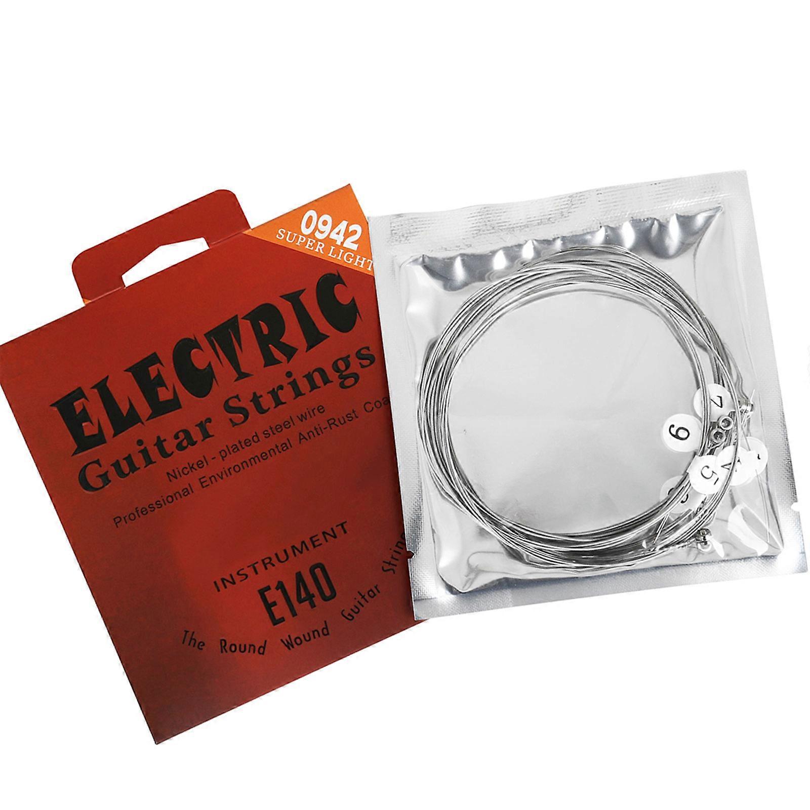 6Pcs .009-.042 Electric Guitar Strings Brilliant Sound Quality Strings for 6 String Guitar Accessories Powerful Multicolor