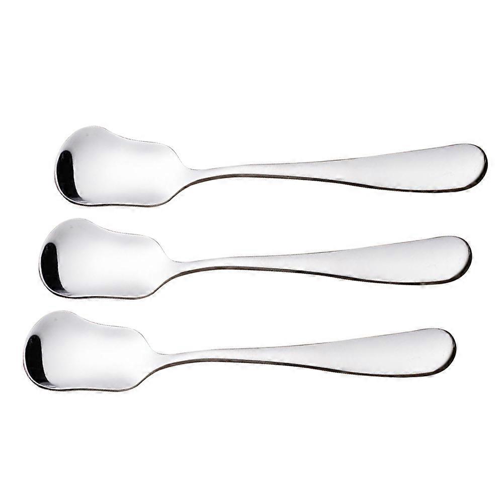 Stainless Steel Dessert Spoon for Home Use Silver Color 3 Pieces Practical and 4.5 Inches