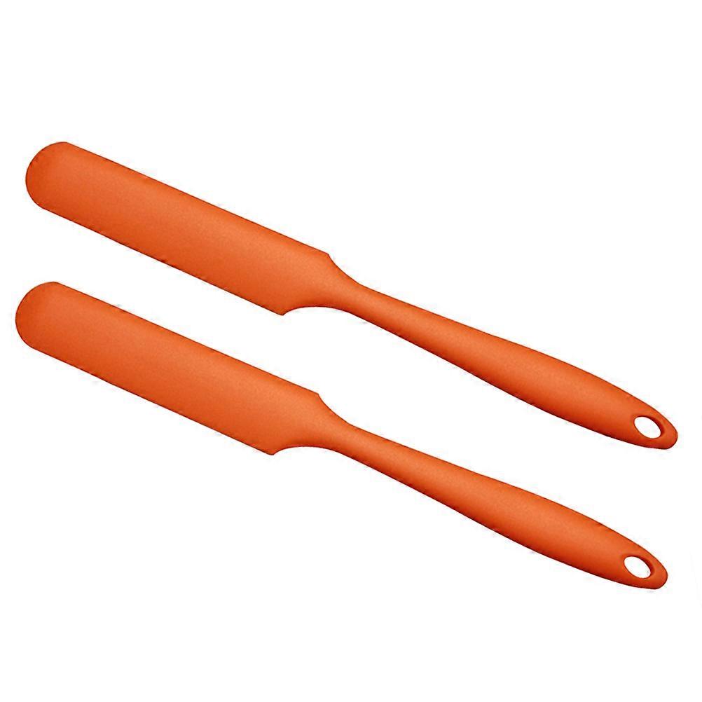 Cake Cream Spatula Silicone Spatula Baking Cooking Heat-Resistant Oven Safe 9.6×1×0.8in 2Pcs