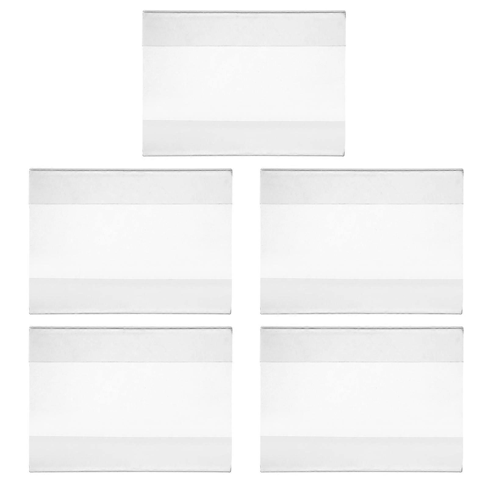 Sign Holder Acrylic Display Stand Transparent 12.00X8.00X0.50CM Price Display 5Pcs