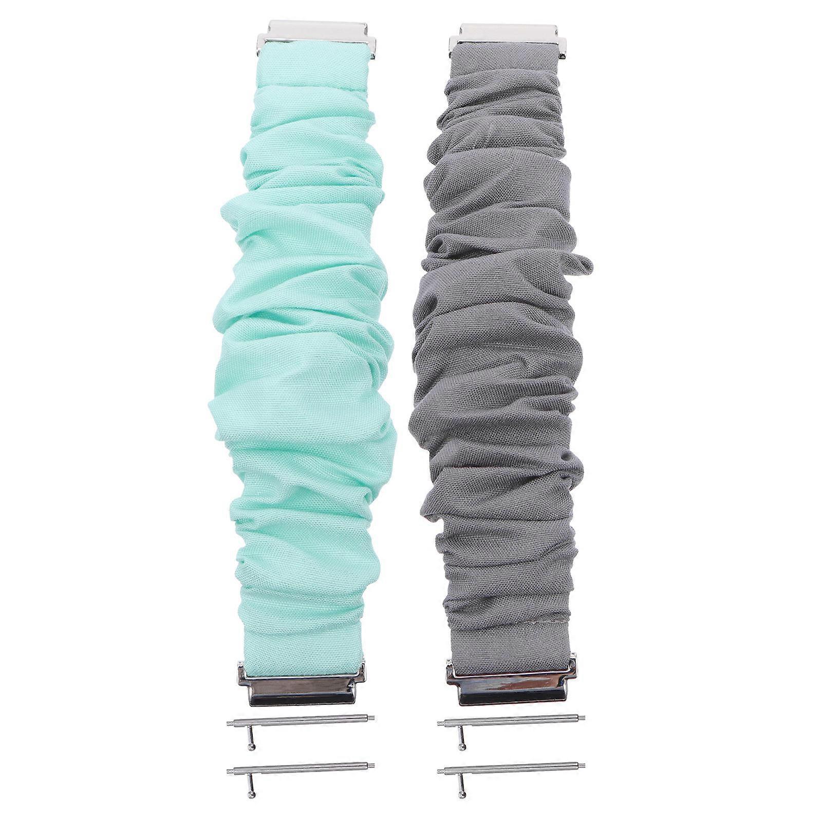 Intelligent Watch Band Fabric Scrunchie Wrist Band Compatible with 2Pcs