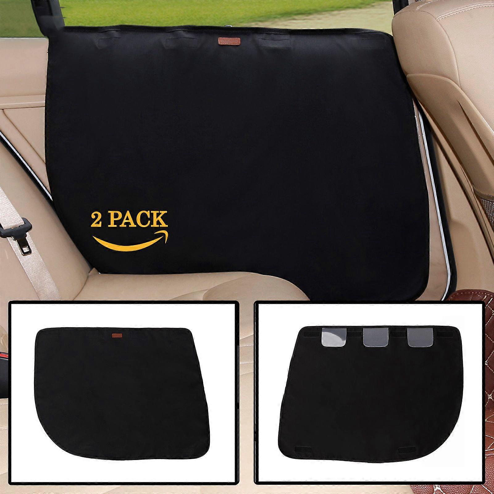 2 件装狗车门保护器防水宠物车门盖防刮车门保护器护罩，适用于车门狗爪旅行后窗钉