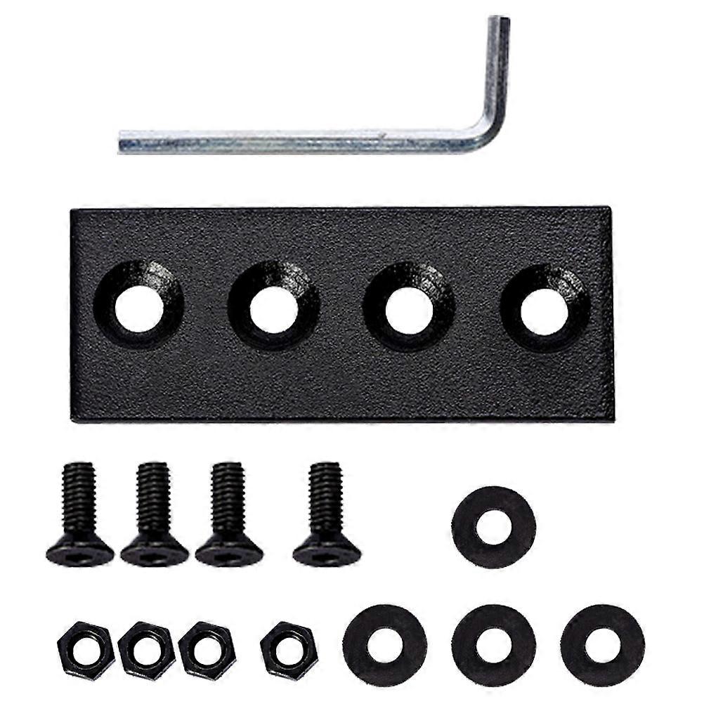 Heavy-Duty Support 1 Set Metal Flat Plate Track Connection Plate Ideal For Barn Door Installation With Hexagonal Fixing Holes