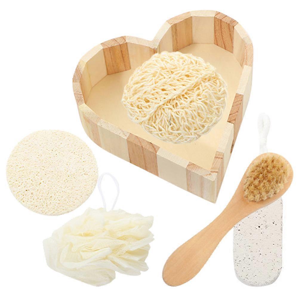1 Set Bath Tool Set for Body Cleaning with Scrubber and Foot File – Deep Exfoliating, Spa Experience, Family Use, Gift Ready