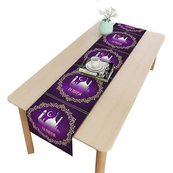Eid Mubarak Table Runner Ramadan Decoration Tablecloth 7 7