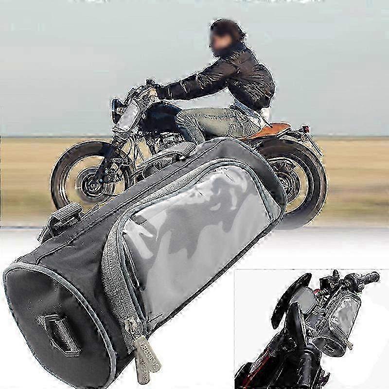 Waterproof Motorcycle Handlebar Travel Bag & Navigation Kit - Modern Tool Kit for Easy Access & Convenient Storage during Rides