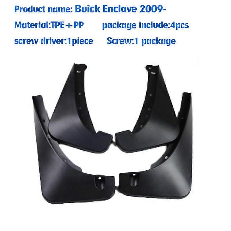 For 2009 2010 2011 2012 2013 2014 FOR Buick Enclave Mudguard Fender Mud Flaps Guards Splash Mudflaps Car Accessories Front Rear 4pcs