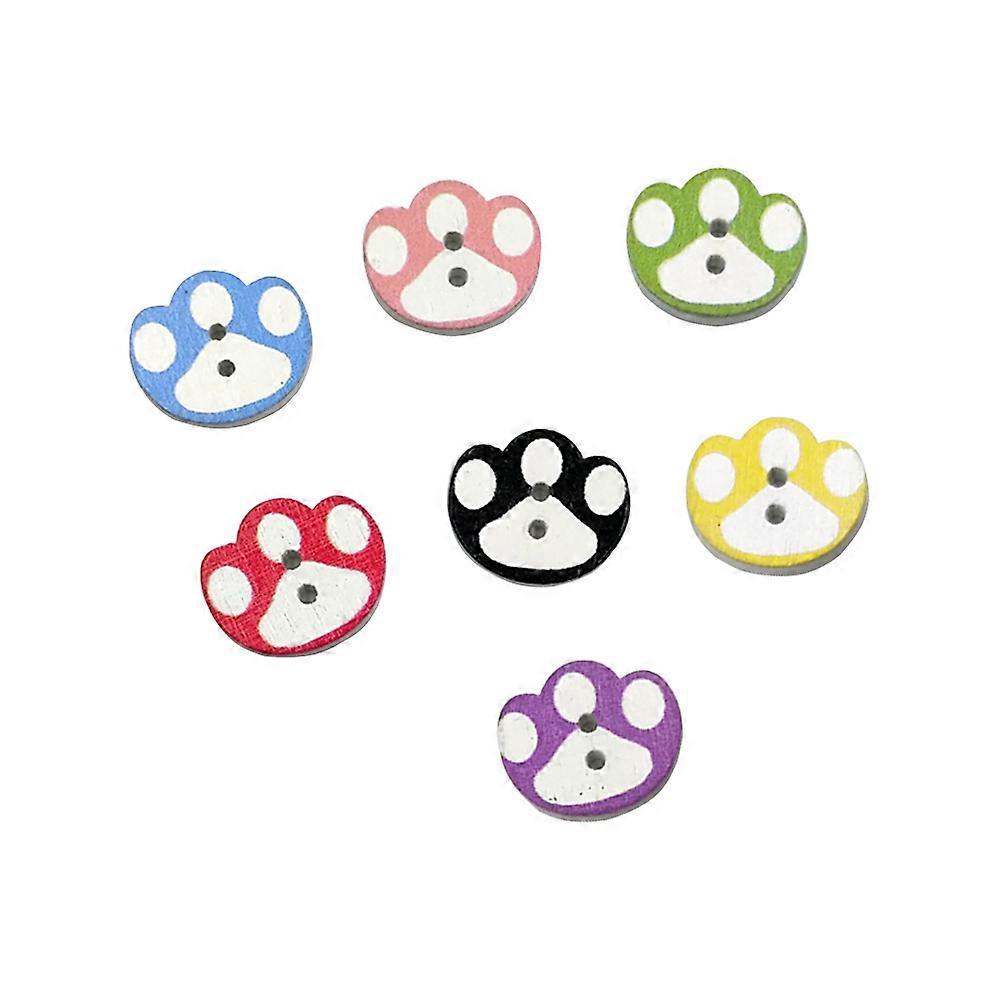 כפתורי חידוש מלאכת יד לבנה סוליה כפתורי עץ אביזרי DIY לסריגה פרויקטים של תפירה בגדים 50 יחידות