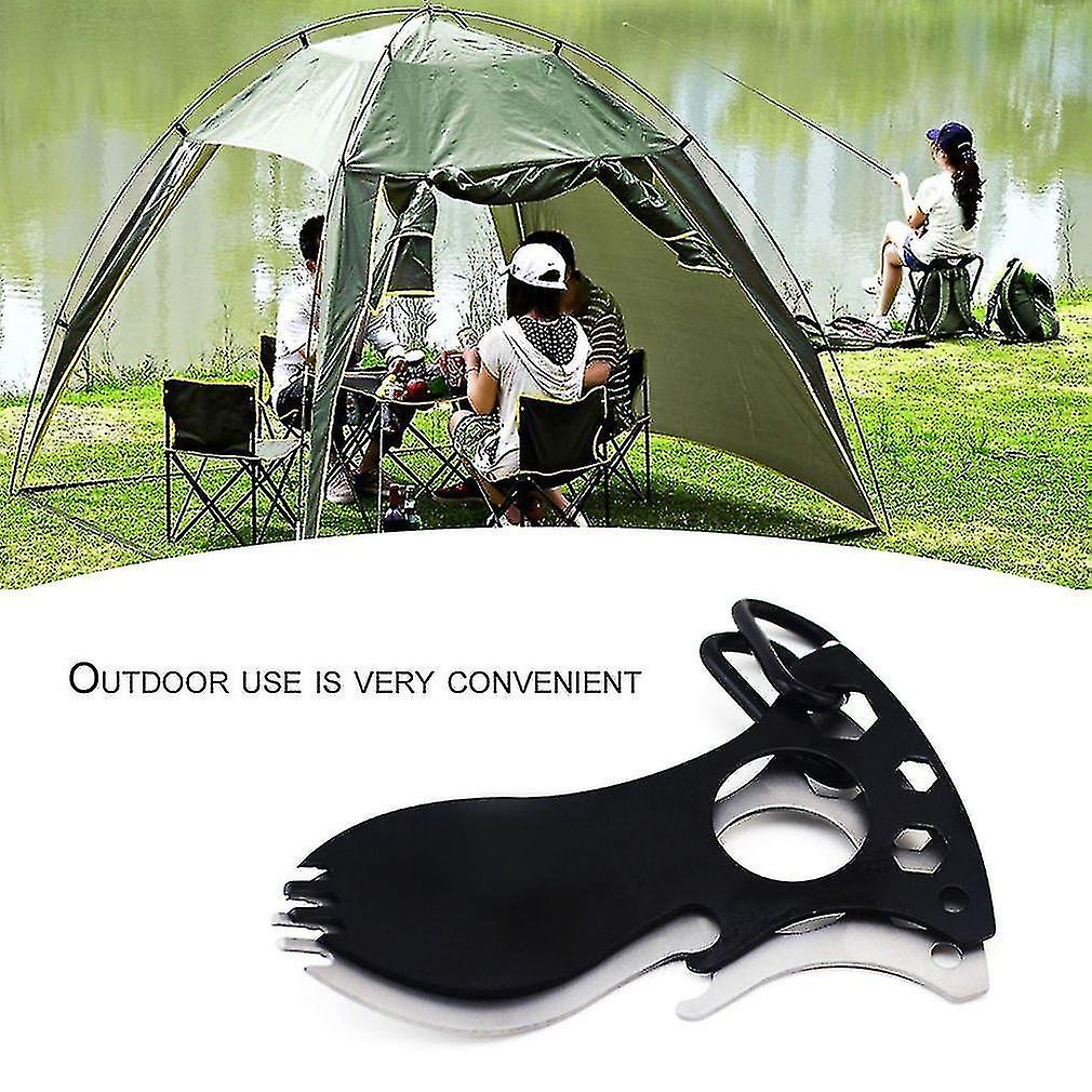 Multifunctional Camping Cookware Spoon Fork Bottle Opener Portable Tool
