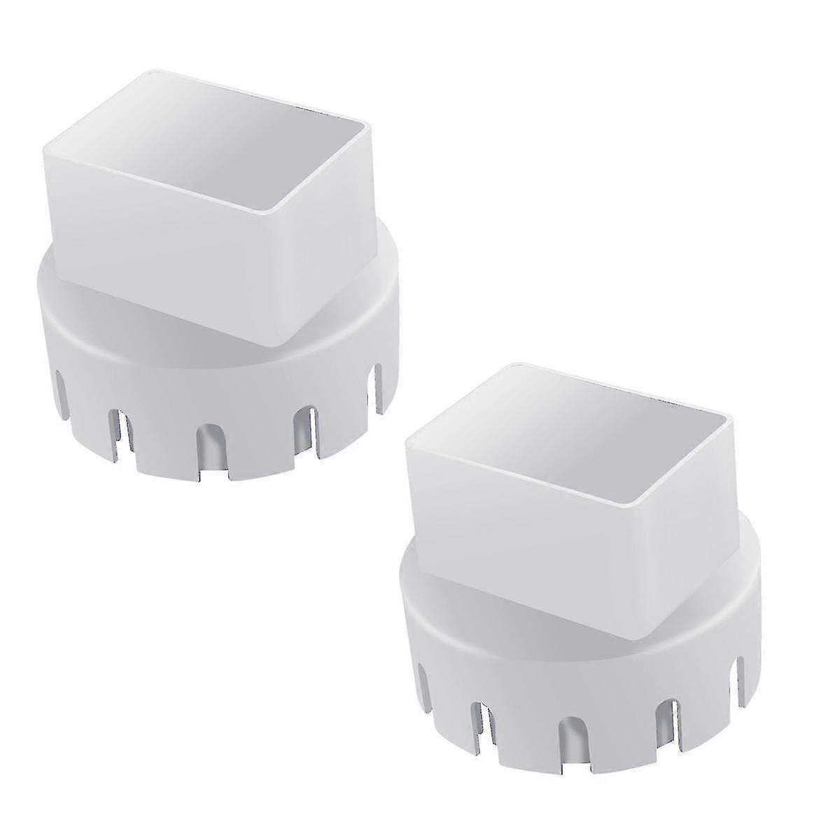 Adaptateur de descente pluviale pour tuyau de drainage, extensions de descente pluviale de toit universelles, rallonge de descente, blanc 2pack