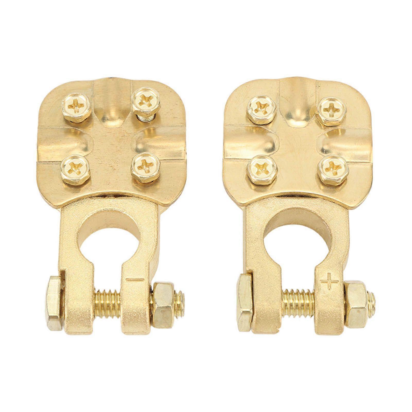 brass battery terminal connector 2pcs car top post clamp set 1 to 3 way