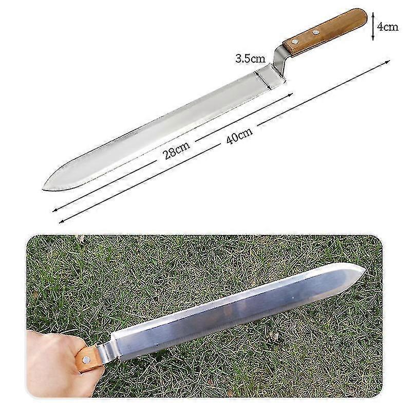 Bee Hive Tools Honey Scraper Honey Cutter Wooden Handle Uncapping Knife Honey Scrapper Beekeeping Tools For Honey Comb Cutting Hy