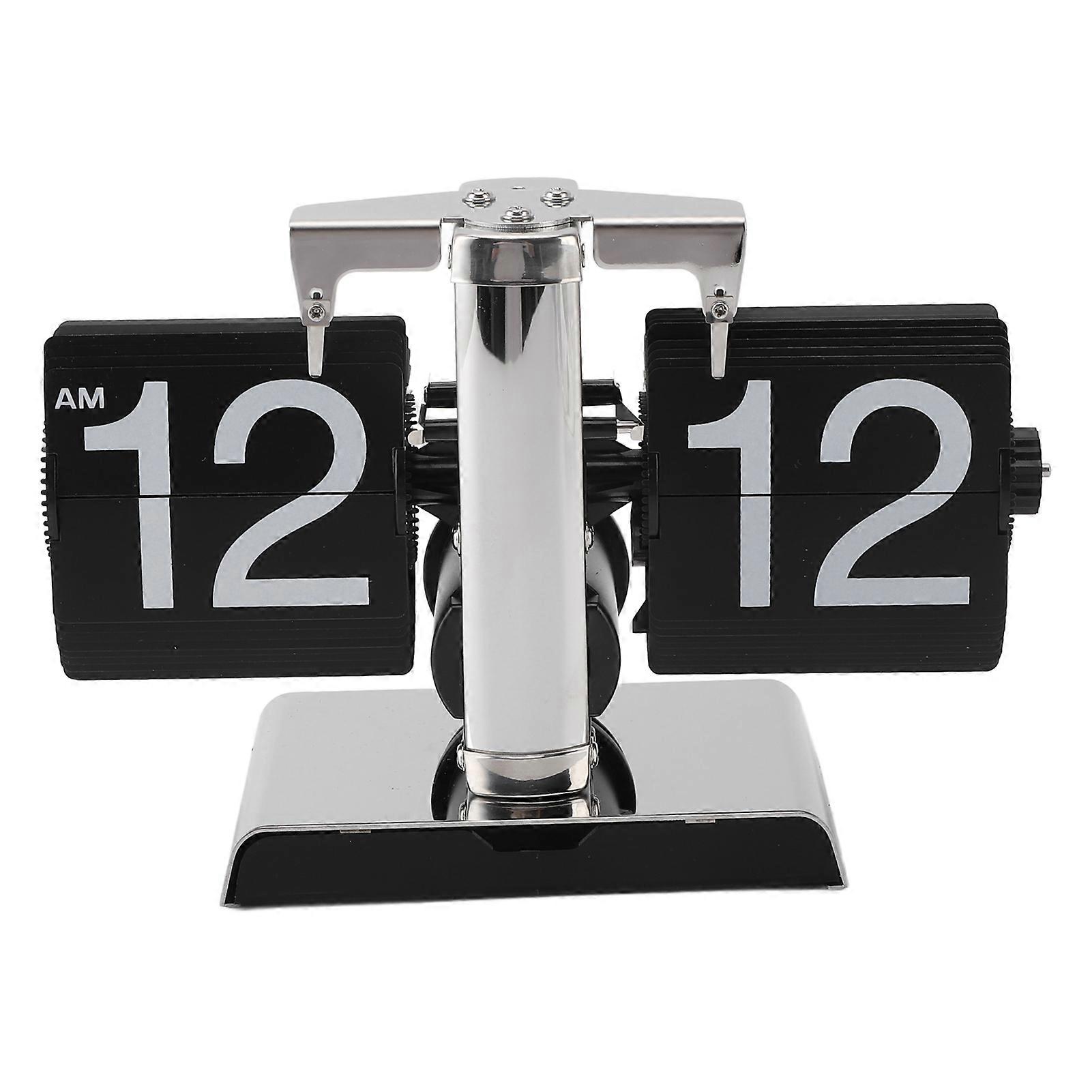 Automatic Page Turning Clock Mechanical Battery Operated Auto Flip Desk Table Clock for Home