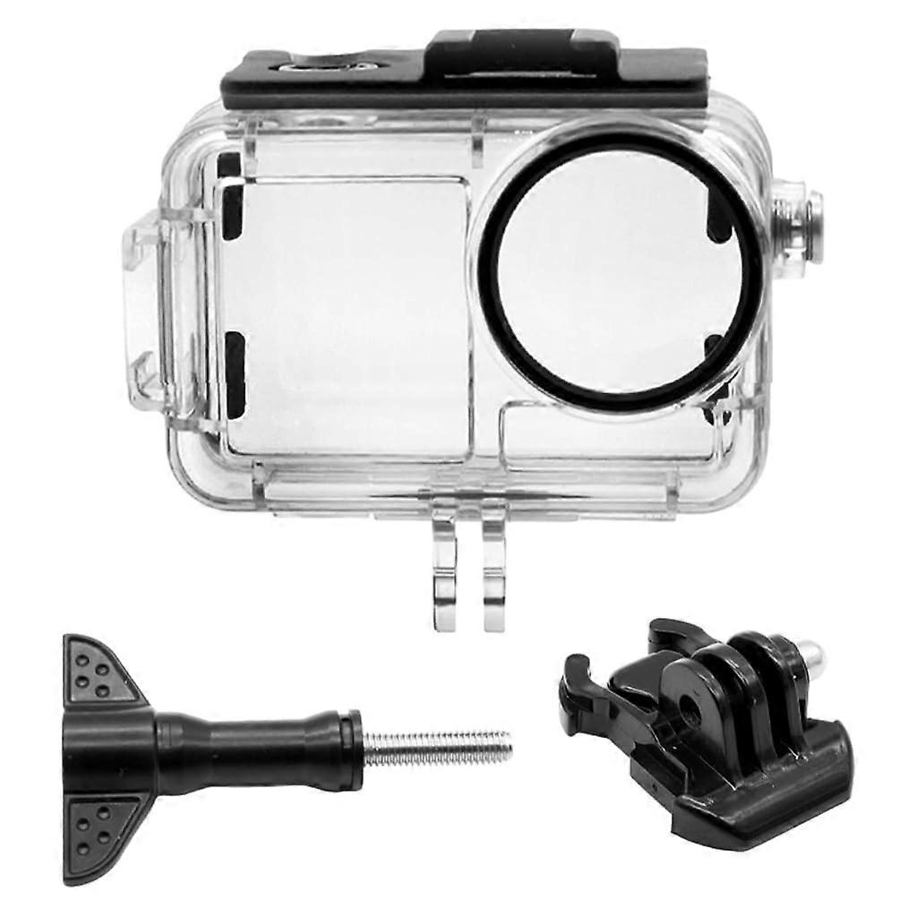 Waterproof Case for Action 4/3 Cameras, Diving Case with  Transparent PC Materials and Tempered Glass Lens, One pair of cold boots