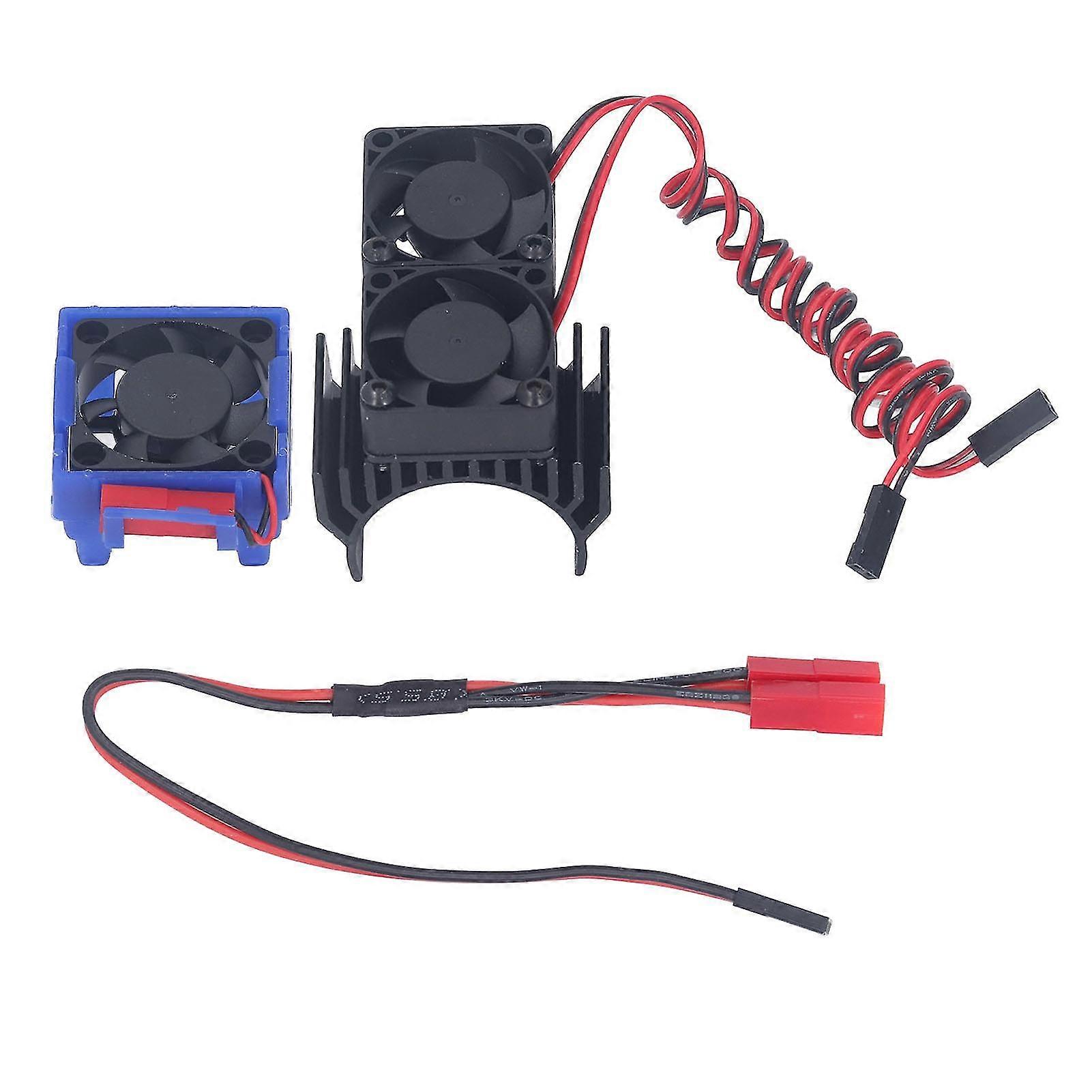DC 5V RC Heat Sink High Velocity Fan Motor Radiator Fan Set for Traxxas Slash 44 VXL 1/10 RC Car 2025