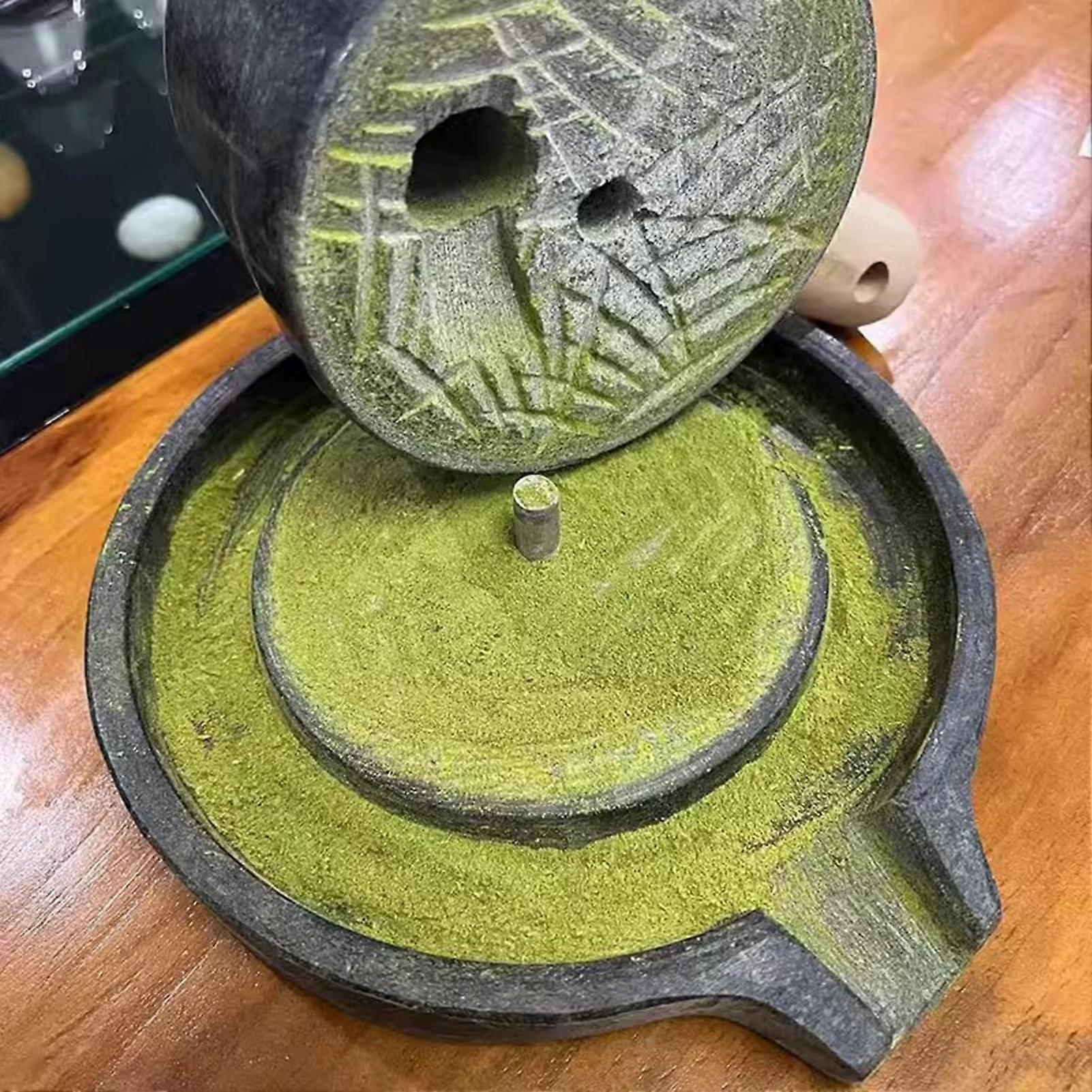 Country Living Matcha Grain Mill, Χειροποίητος Μικρός Μύλος Πέτρας Bluestone για Διδασκαλία / Κουζίνα Βιοτεχνίας Οικιακού Νηπιαγωγείου, 13 cm × 20 cm Κωδικός: 5813