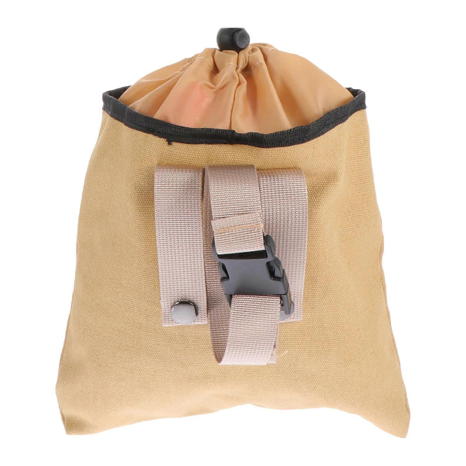 Khaki Foraging Bag for Storage Made of ABS Material Lightweight Portable for Outdoor Camping Picnic 1 Piece