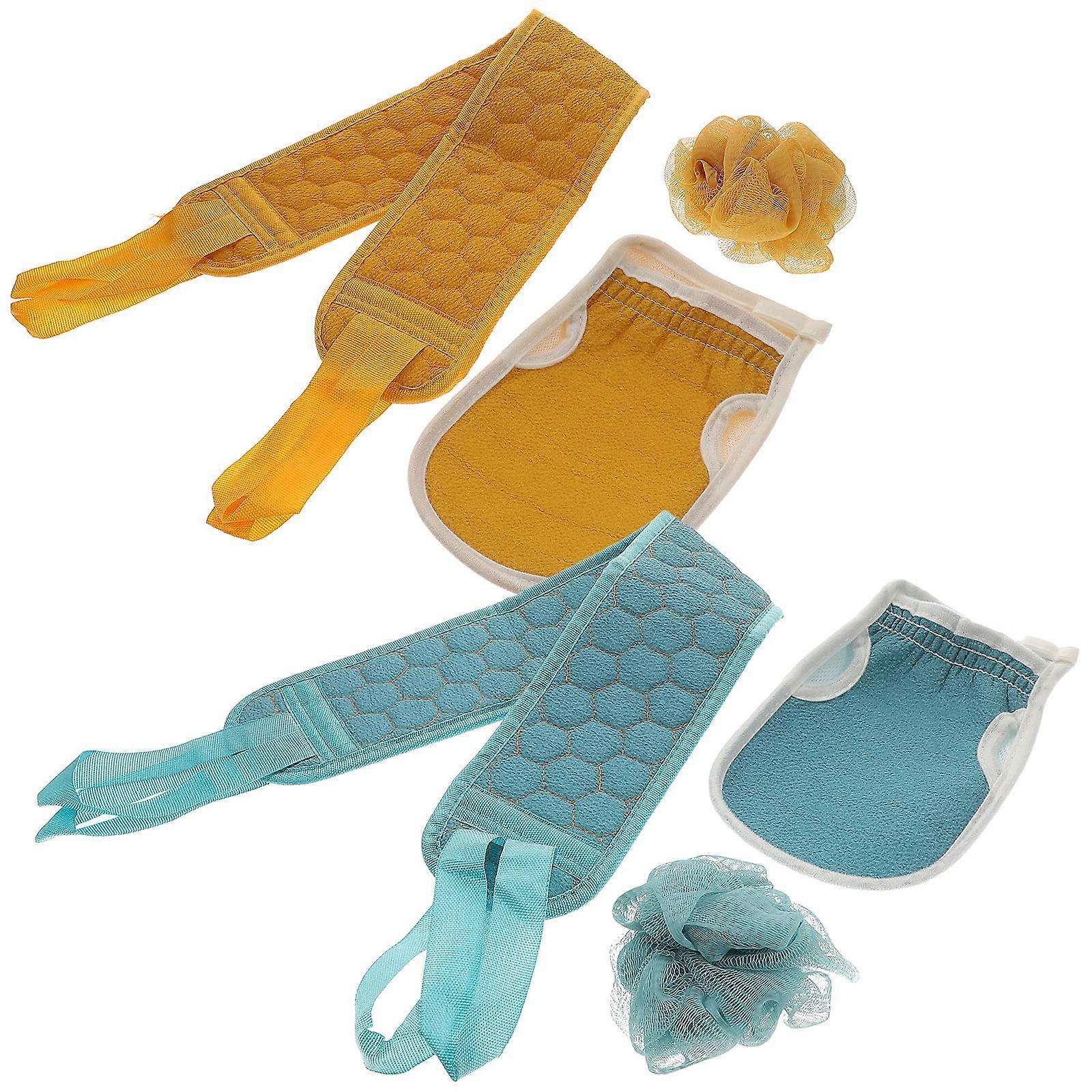 Scrubbing Towels for Body 2 Sets Bathing Supplies for Camping Trips Featuring Compact Design and Effective Bubble Making