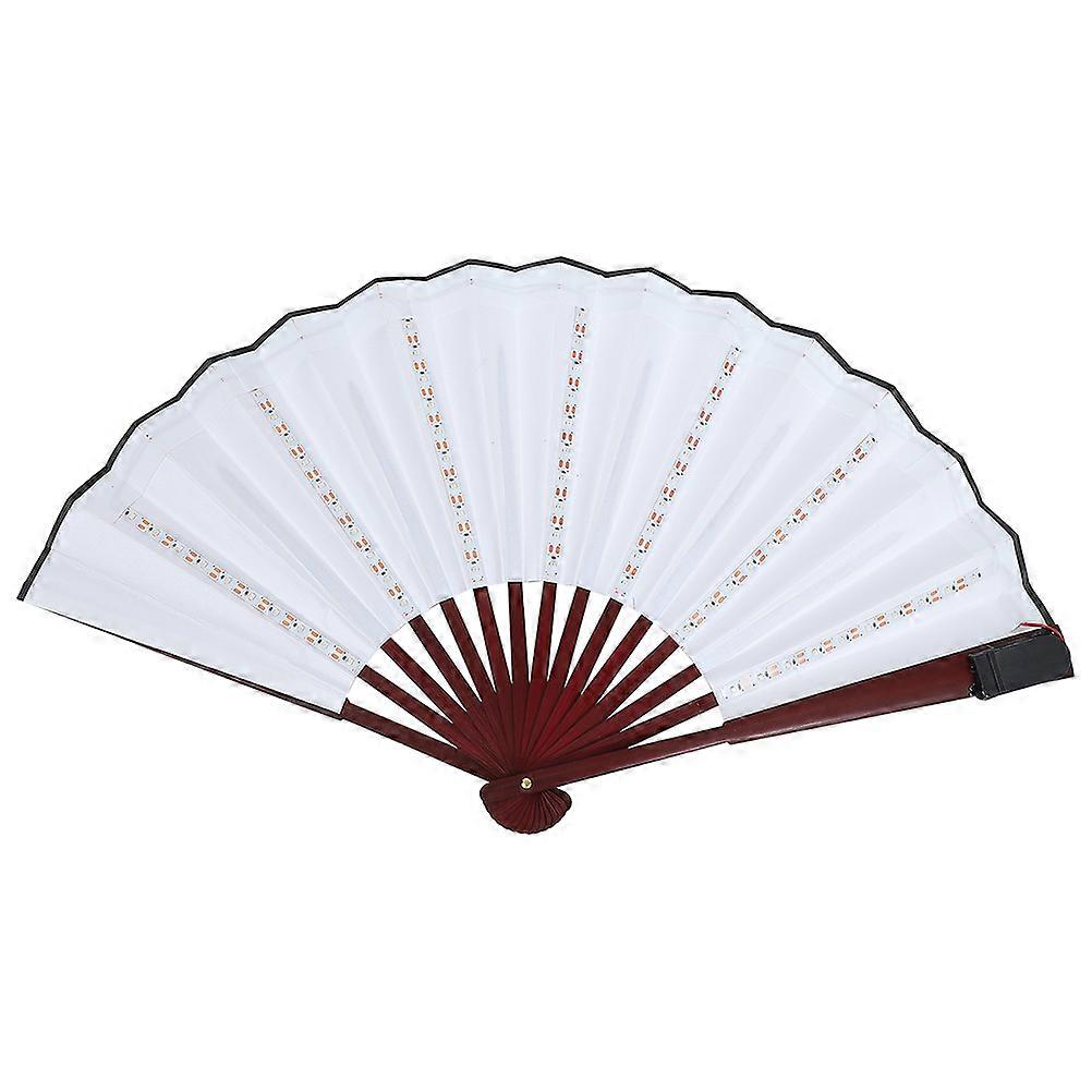 LED Folding Fan For Music Festival Party Daily Use Light Emitting Set