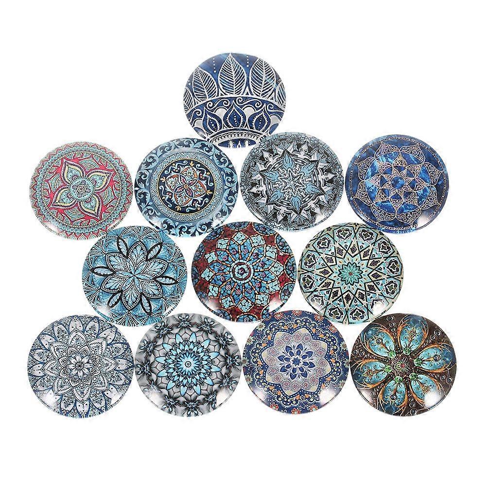 Jewelry Making Kit 20Pcs Mixed Color Round Glass Stickers National Style For Artists Decoration