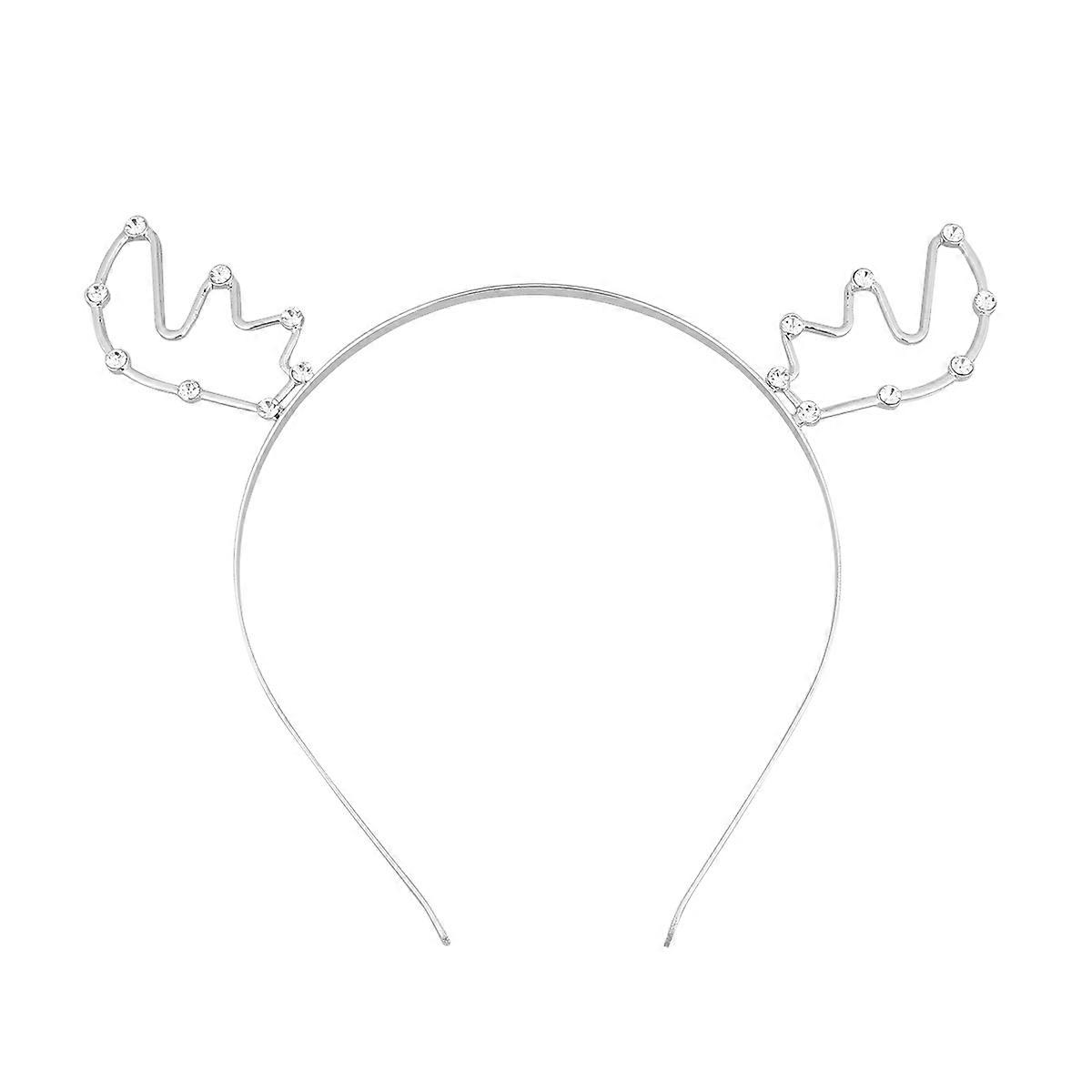 اكسسوارات الشعر على شكل قرن الوعل الأبيض للمهرجانات 22x17x0.3 سم ملحق أداء 1 قطعة