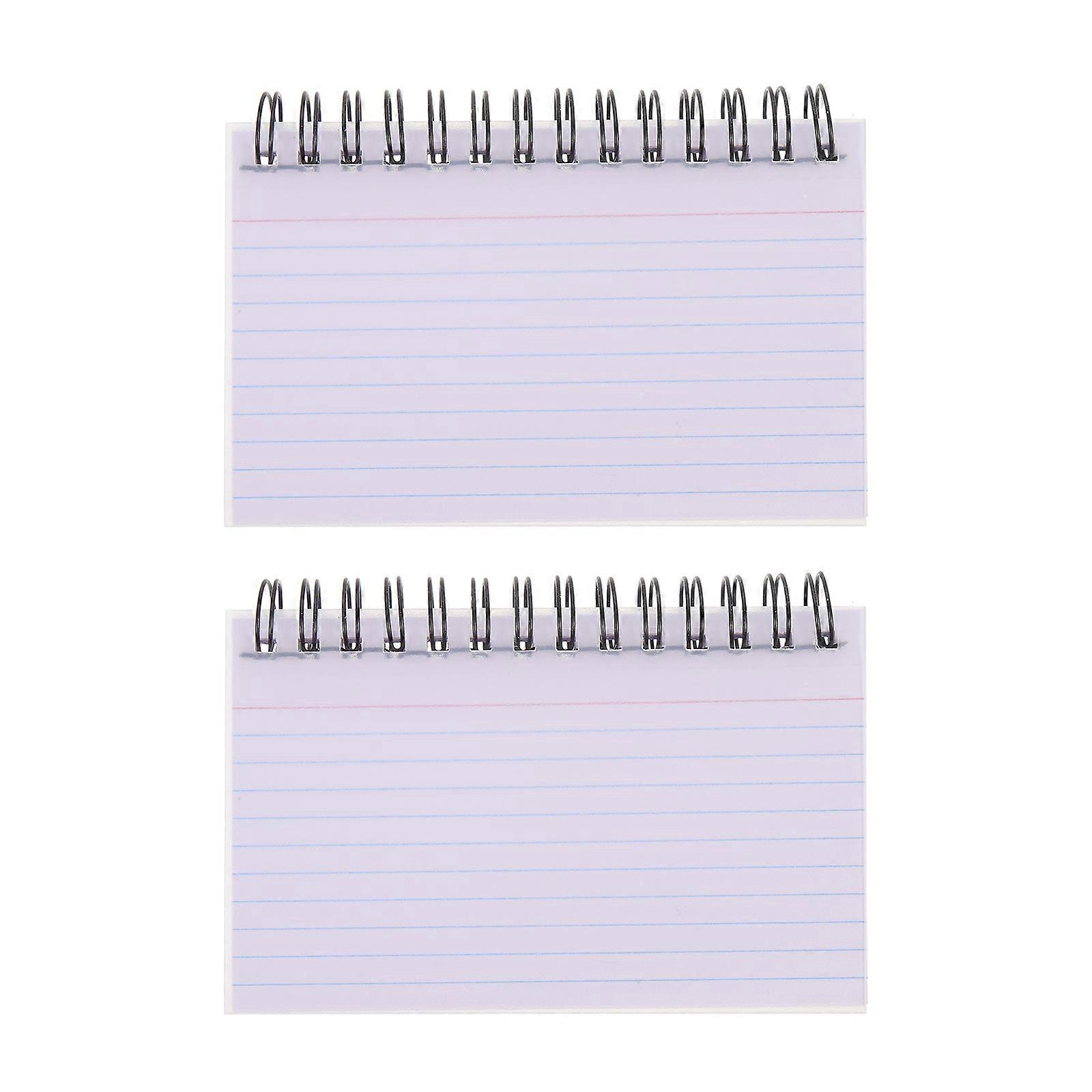 Portable Coil Notepad for Writing Use with Assorted Color Paper Smooth Surface and Good Hand Feeling 2 Pcs