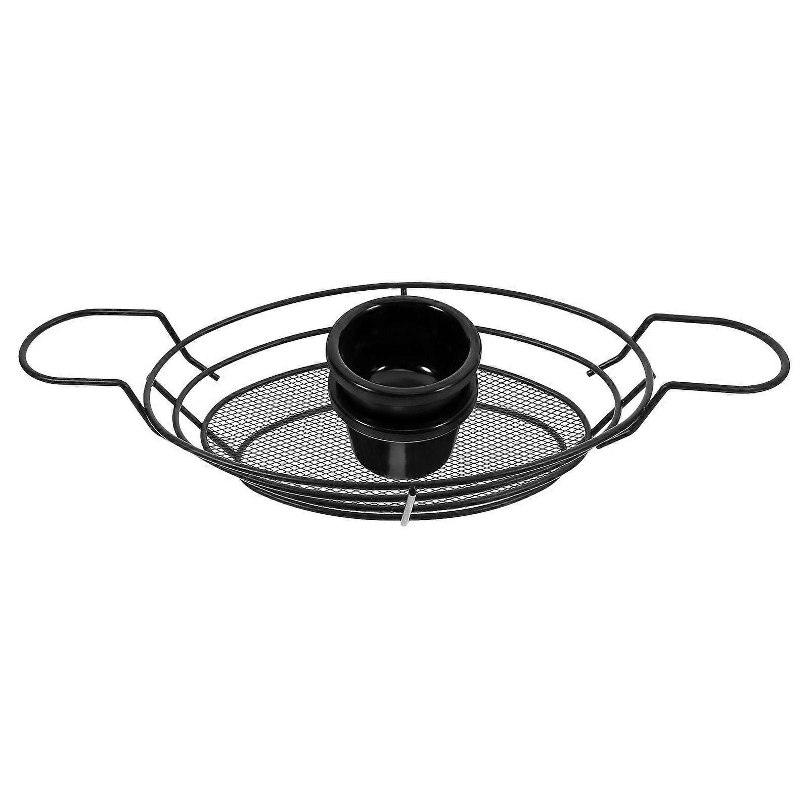 Black Stainless Steel Wire Basket for Storage with Large Capacity and Design 1pc