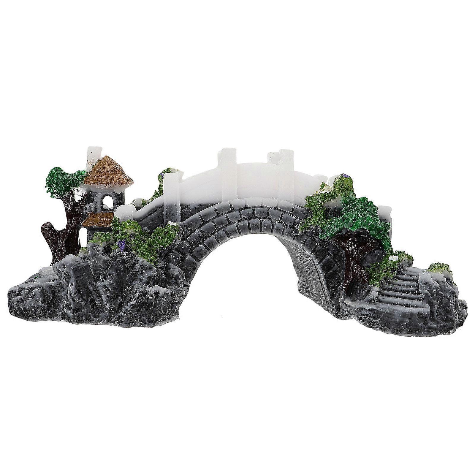 Turtle Habitat Accessories Resin Climbing Arch Bridge 12X28CM 1Pcs For Aquarium Decoration
