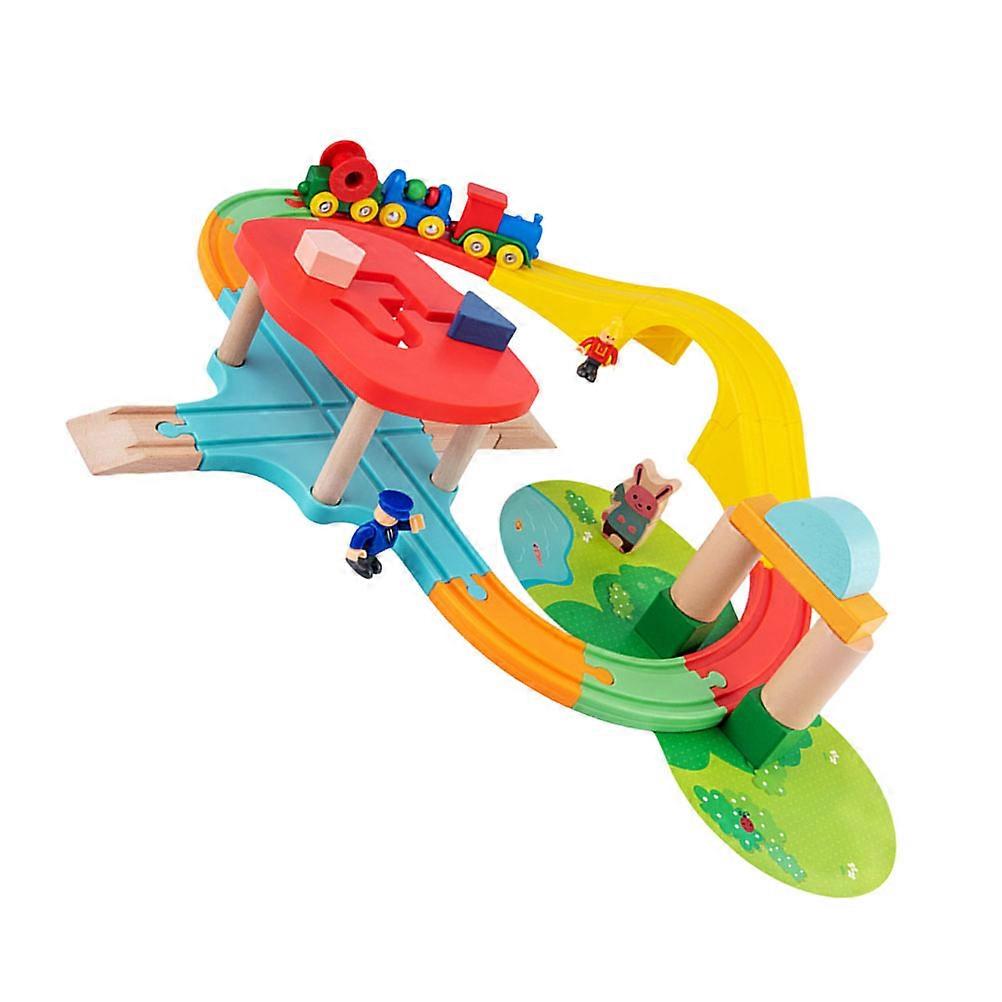 Funny Train Rail Car Toy For Kids Railway Train Inertial Sliding Rail Toy Ideal For Home Play And Educational Activities Multi Colored 1 Set