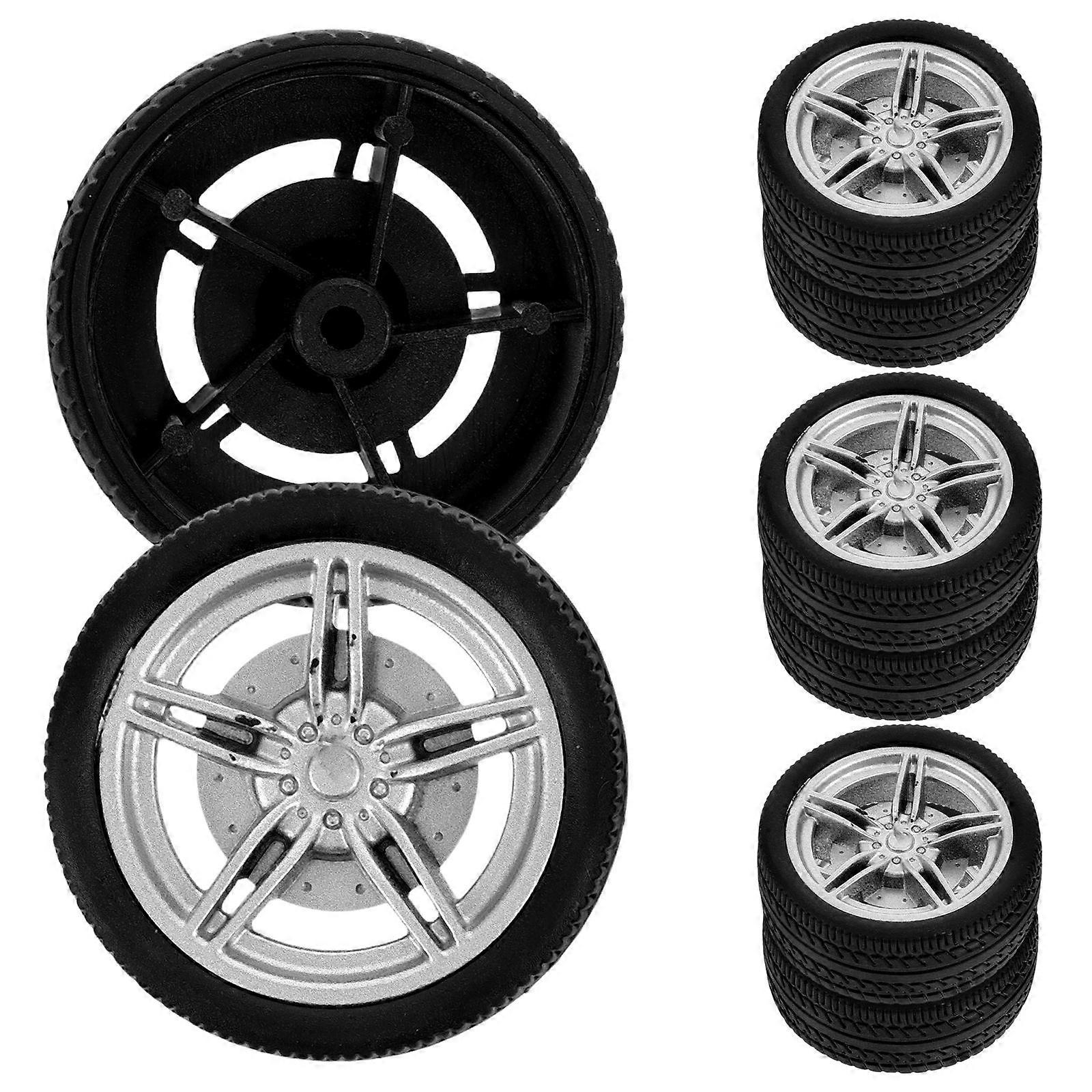 8PCS DIY Car Wheels for Crafts, Enhances Creativity and Coordination Skills