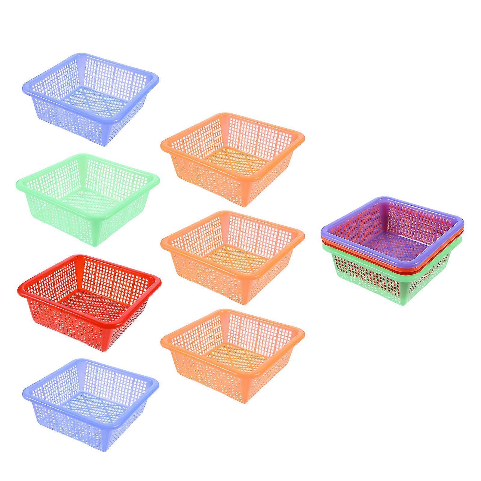 Multifunctional Storage Baskets Made of Strong Plastic for Home and Office Use 10pcs Assorted Color