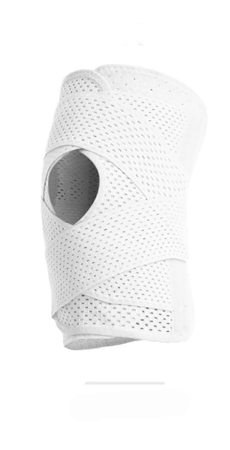 Knee Support XXL with Spring Supports, Tension Straps for Stability and Pain Relief in White