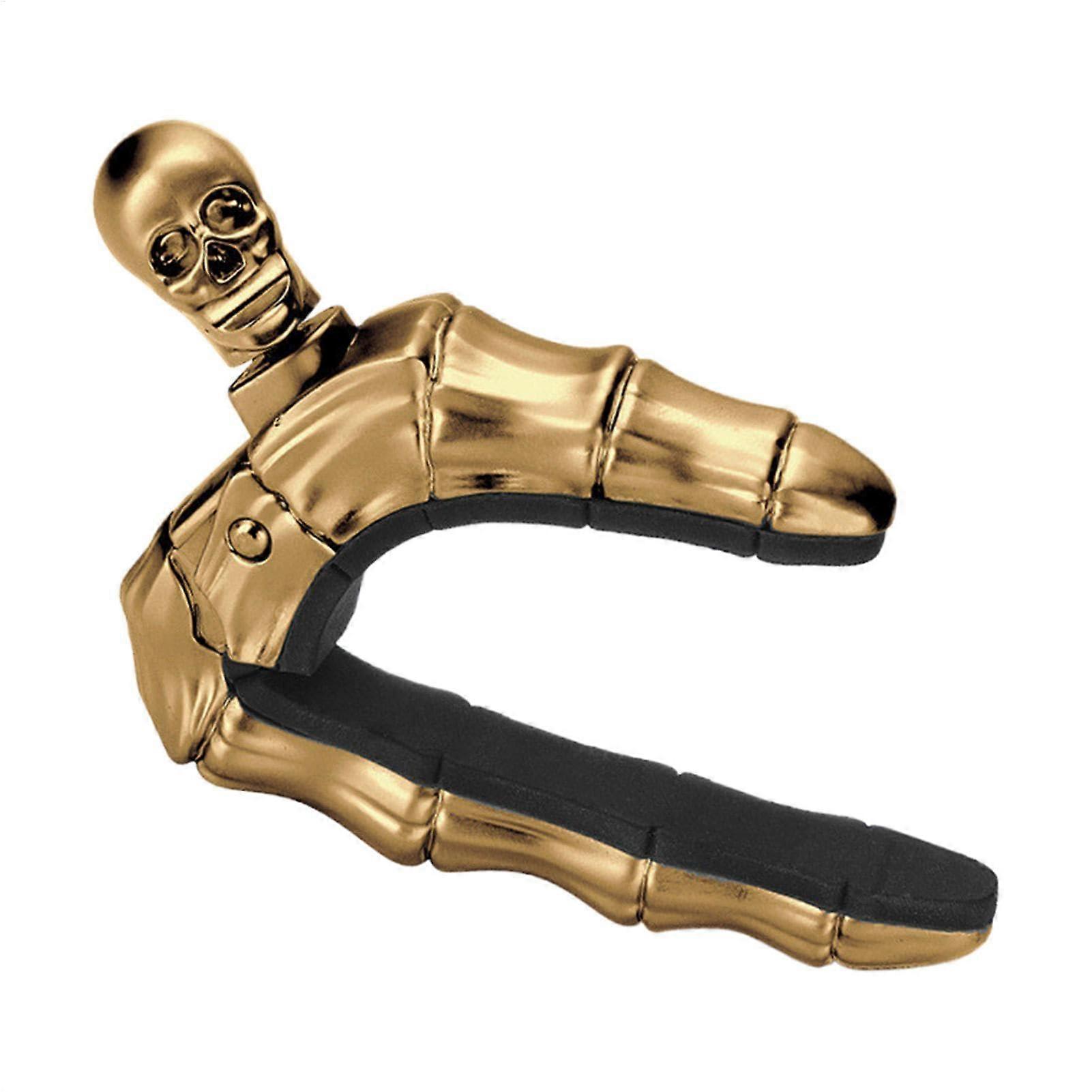 Guitar Capo Skull Design for Acoustic Guitar - Easy-to-Use Finger Shape Capo with Guitar Picks for Ukulele