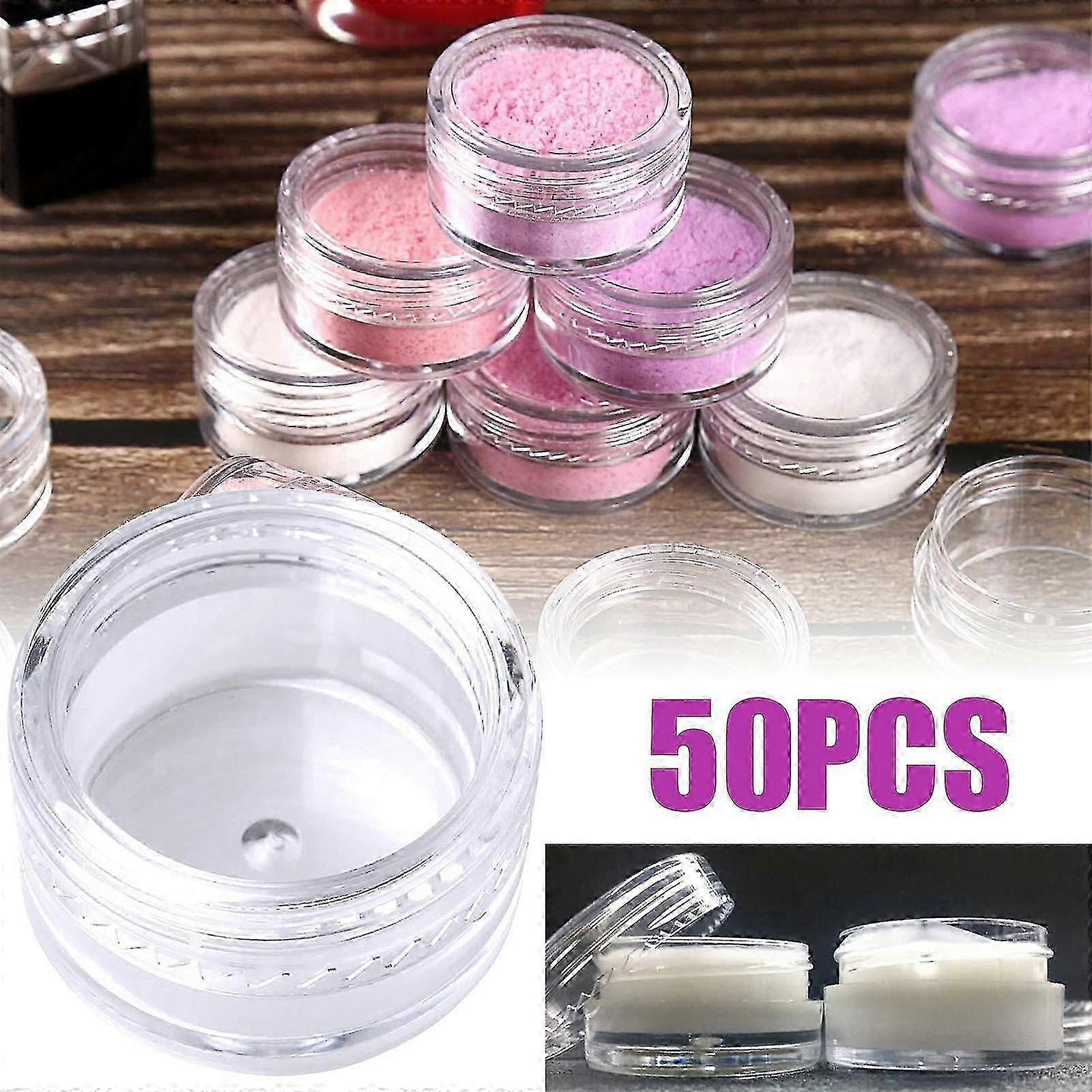 Empty Cosmetic Small Box Transparent Box Plastic Round Jar With Lid