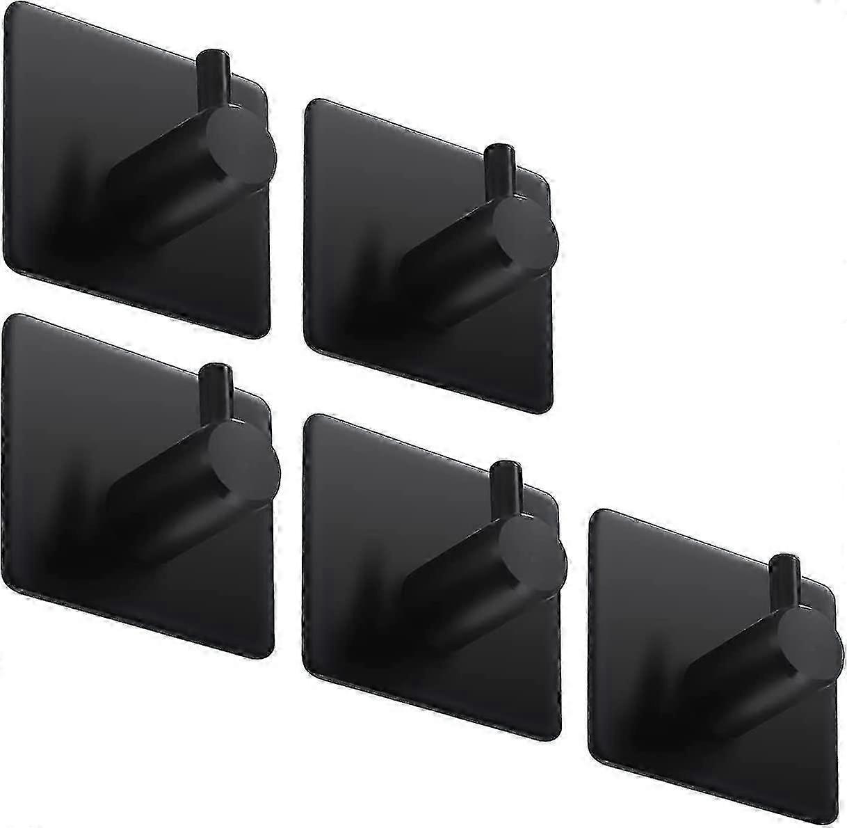 5pcs Stainless Steel Creative Hooks - Strong and Seamless Door Back Single Hooks