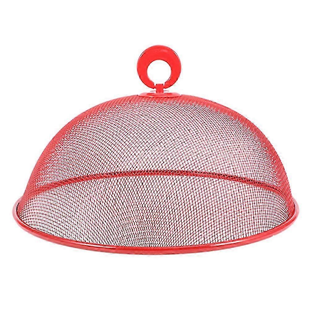 Lebensmittelabdeckung Schutz Schmiedeeisen Mesh Küche Rot 28X28X10CM 1Set