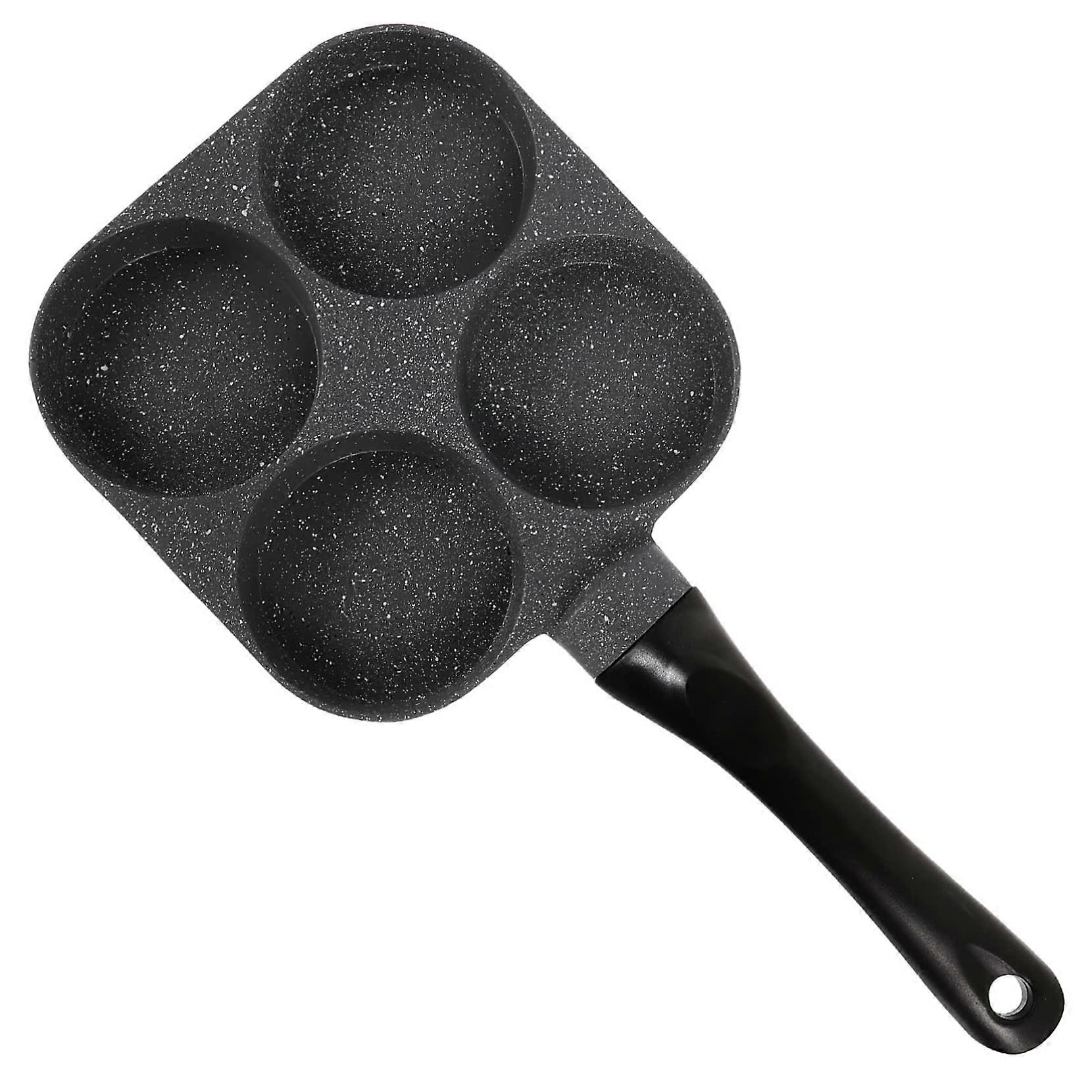 NonStick FourCavity Egg Frying Pan for Breakfast Cooking Pancake Maker Material for Gas Stoves Easy to Clean and Store