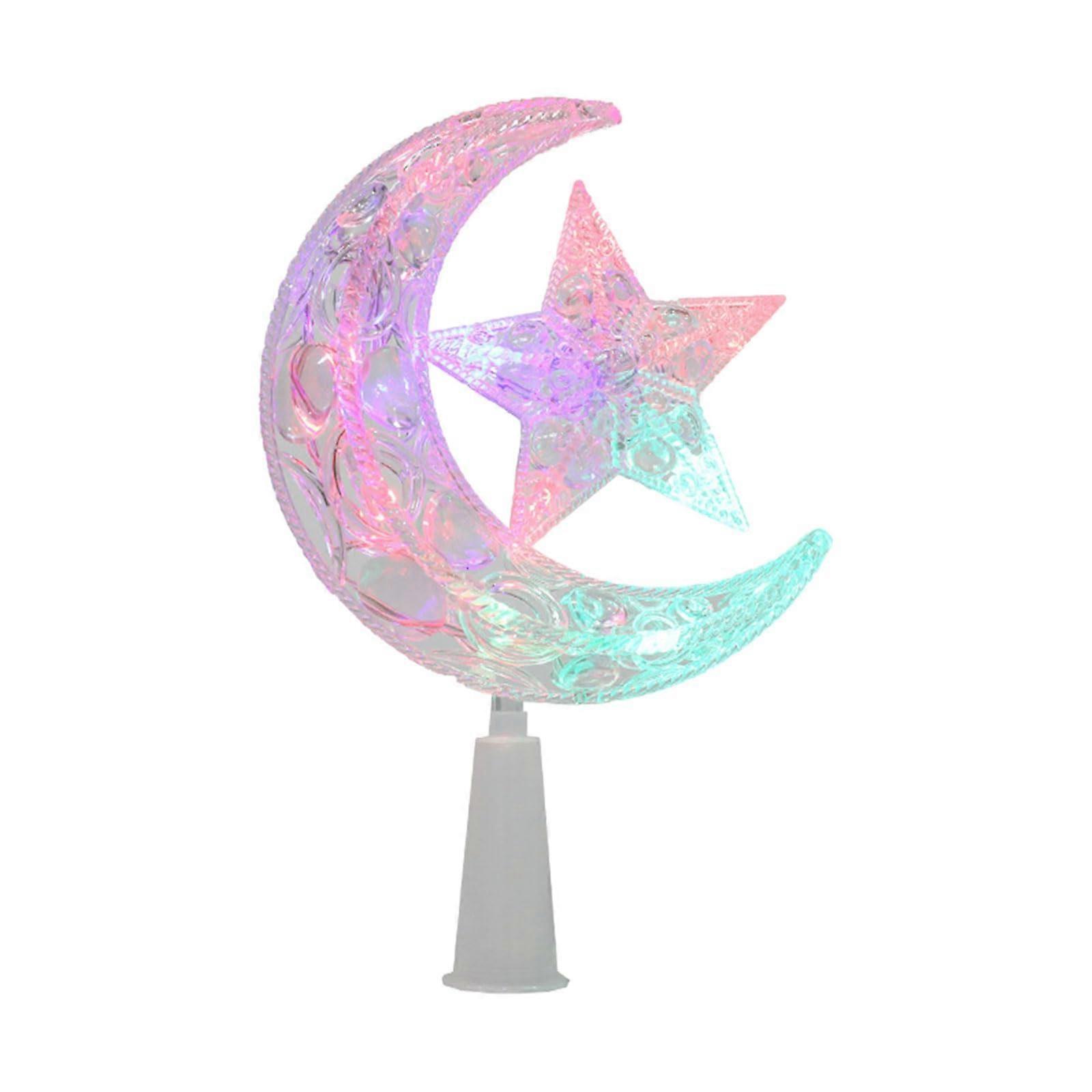Stylish Christmas Tree Star ABS Glowing Topper For Holiday Decor ABS Material Christmas Tree Ornament
