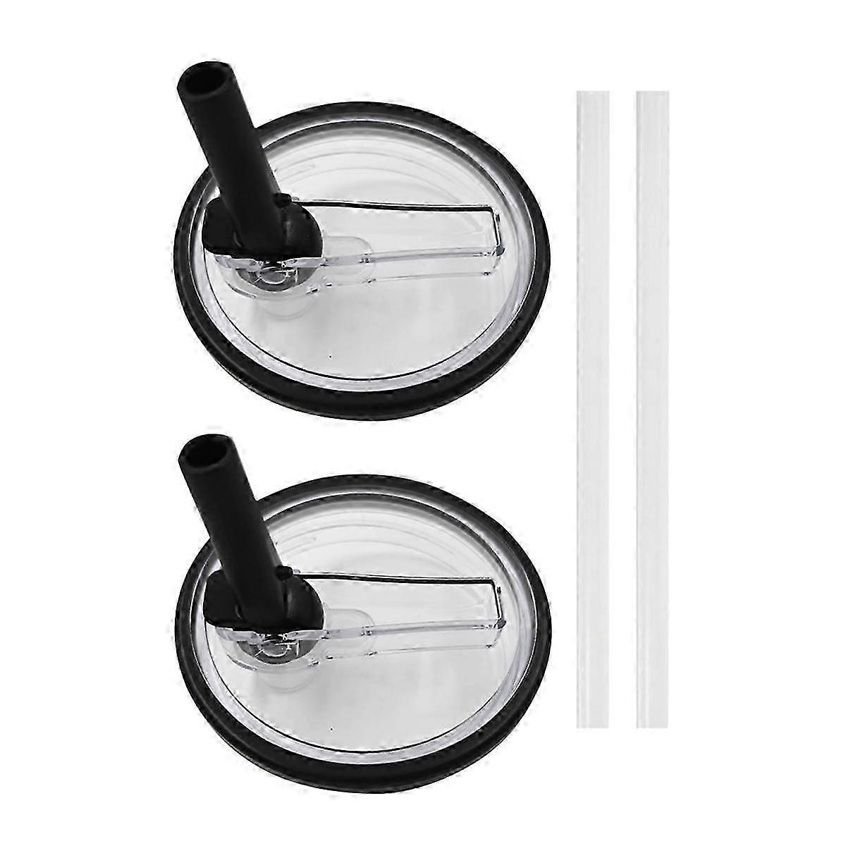 Replacement Lids for Quencher Tumblers - 2 Pack, 40oz Straw Flip, Spill Proof & Splash Resistant Reusable Lid