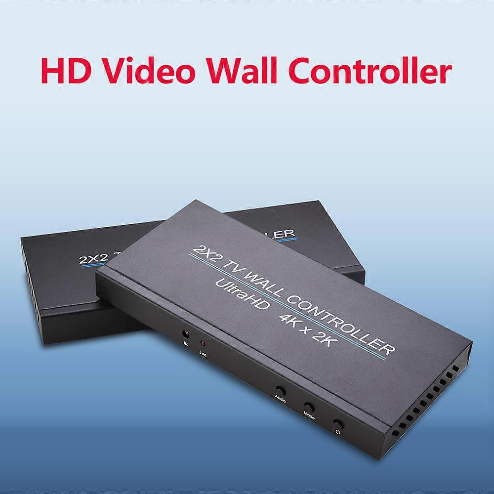 4Kx2K 2x2 HD Video Wall Controller 2x2 Screen Video Processor TV Display Video Controller Wide Compatibility US Plug