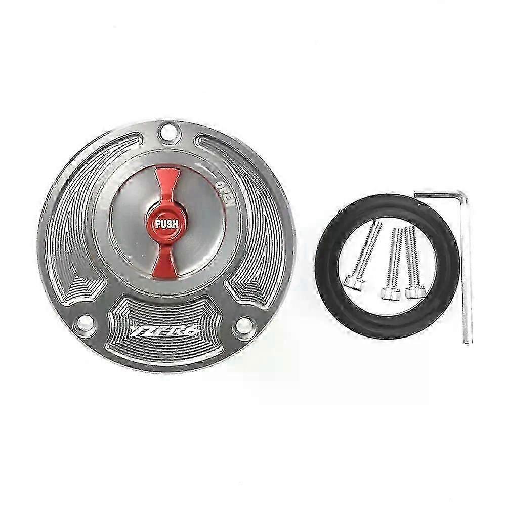 con For Yamaha YZF R6 all years Fuel Gas Tank Cap Cover CNC Aluminu...