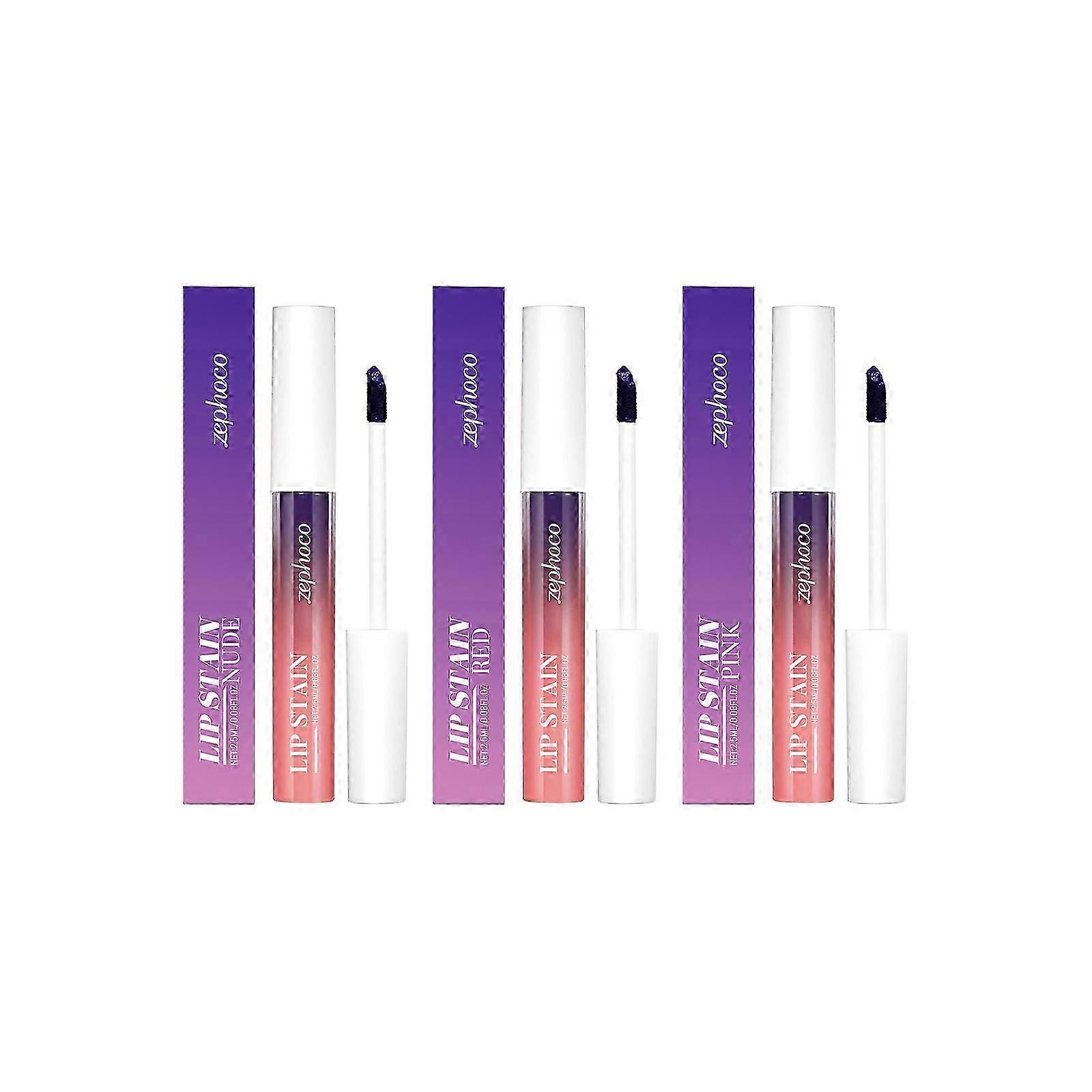 Zephoco 3pcs matte tear off lip gloss gently nourishes and moisturizes the lips, providing natural color enhancement makeup lip gloss