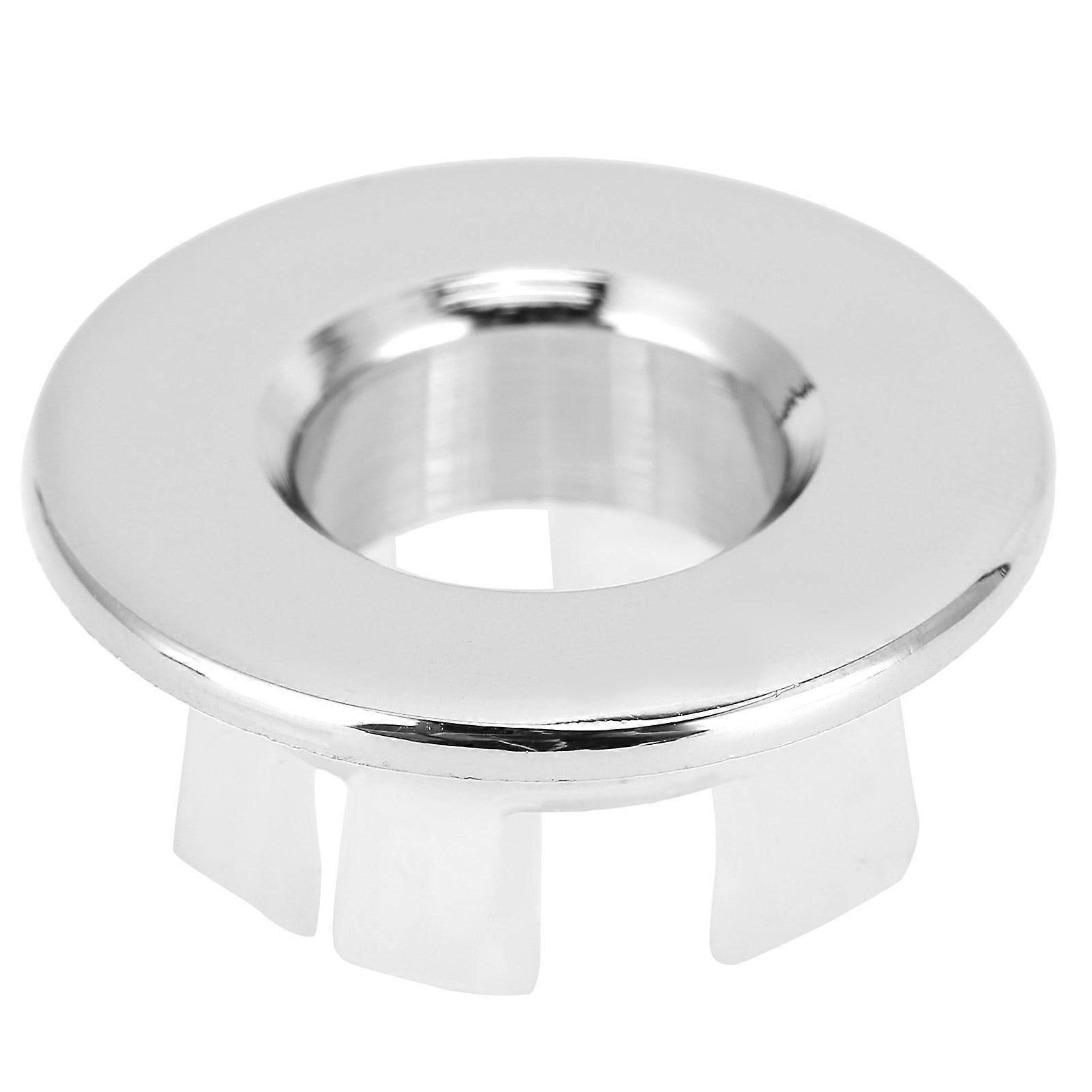 Bathroom Wash Basin Sink Overflow Cover Kitchen Sink Decoration Spare Hole for BathroomSilver