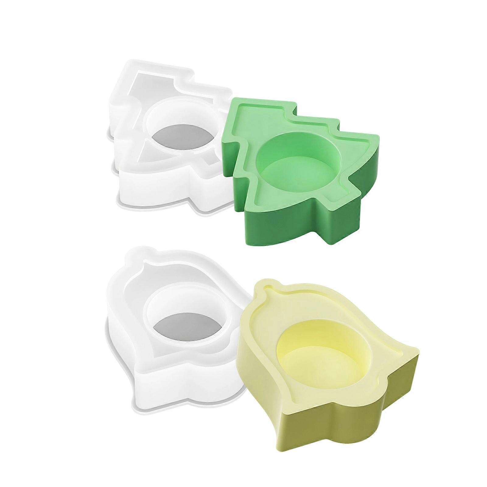 Reusable Holiday Tree Shaped Silicone Mould for Projects and Home Decorations Multicolor