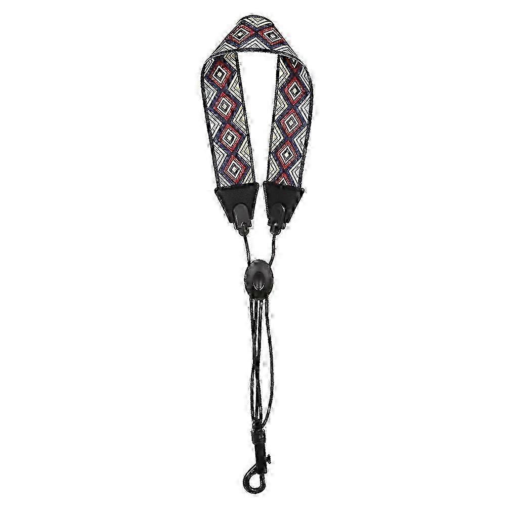 Saxophone neck strap, 1 set, rainbow pattern, stress-reducing and durable