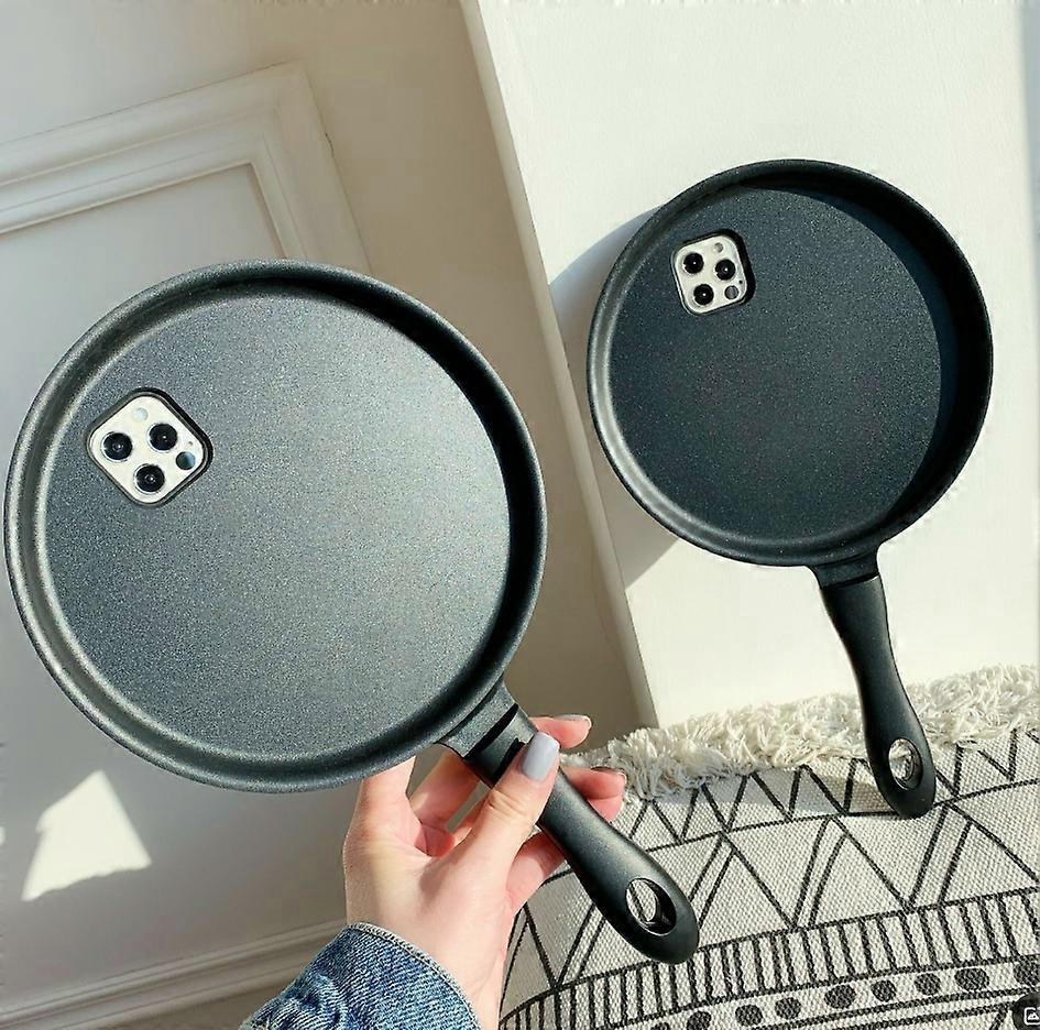 IPhone X/14/13/15/XR Phone Case Suitable For IPhone 16 ProMax Quirky Creative Frying Pan Phone Case